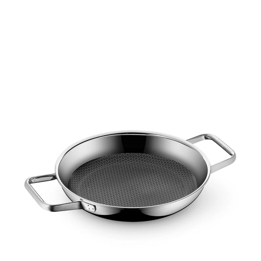 WMF Profi Resist frying/serving pan 24 cm induction, multi-layer material coated, honeycomb structure, stainless steel handle, oven safe - 1756346411