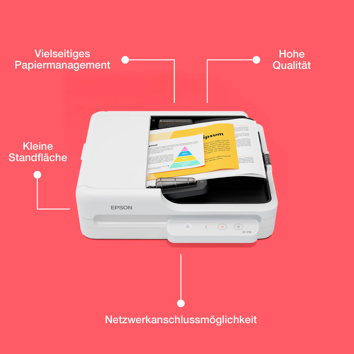 Epson Workforce DS-1730 scanner de documente DIN A4, ADF 60 pagini