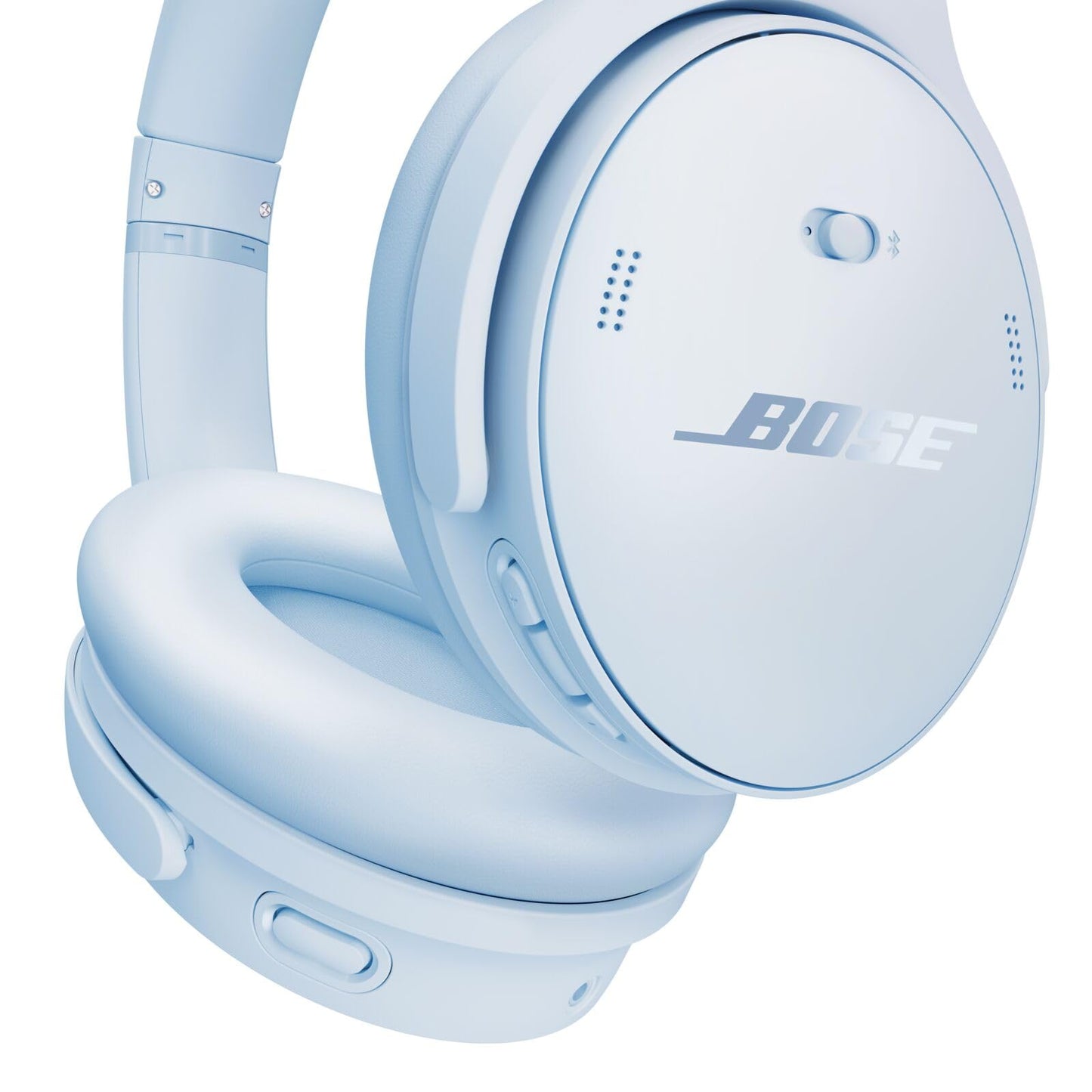 Bose QuietComfort wireless headphones with microphone and noise canceling, Bluetooth over-ear headphones, audiophile headphones, on-ear headphones with noise canceling, up to 24 hours of battery life, ice blue - 884367-1800
