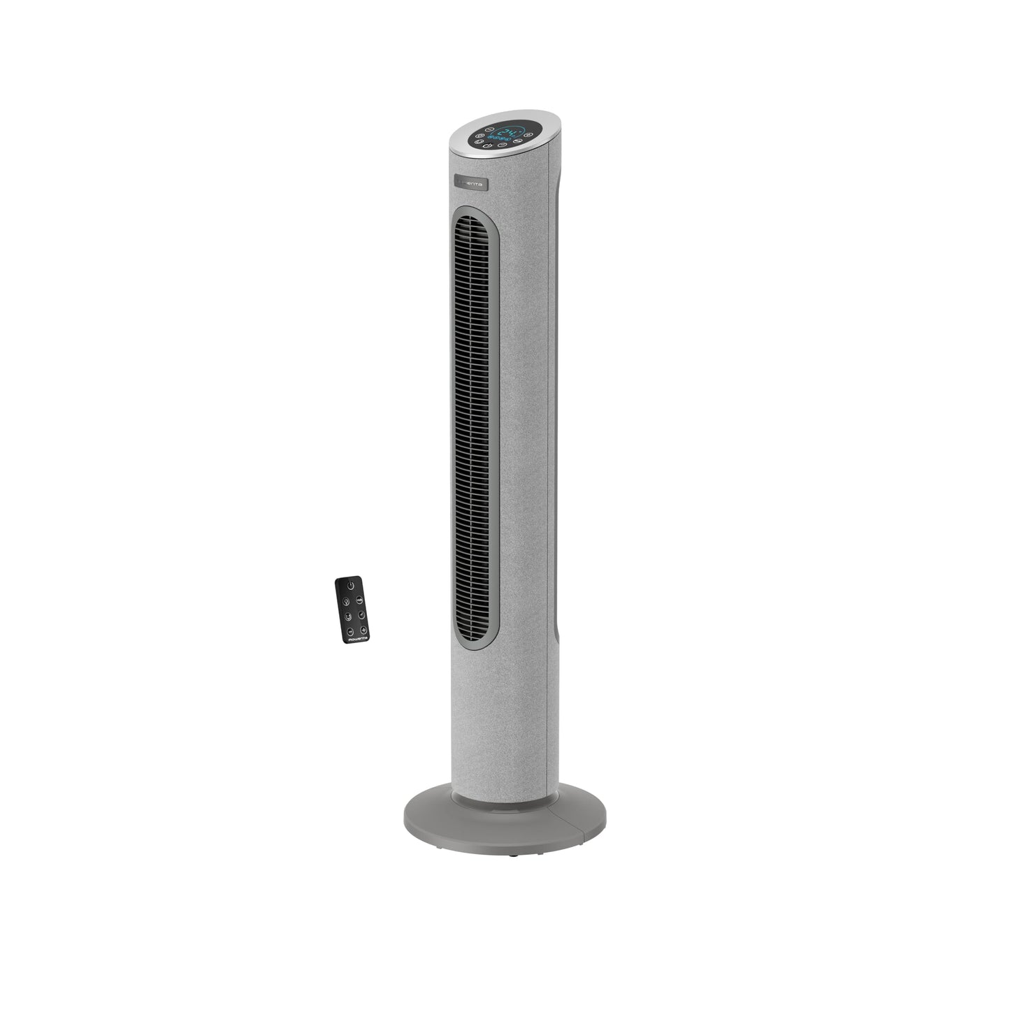 Rowenta Eole Home Tower Fan, Only 40 dB(A) at Lowest Speed, Energy Saving, 7 Speeds/3 Modes, Timer, Remote Control, Gray, VU6980F0
