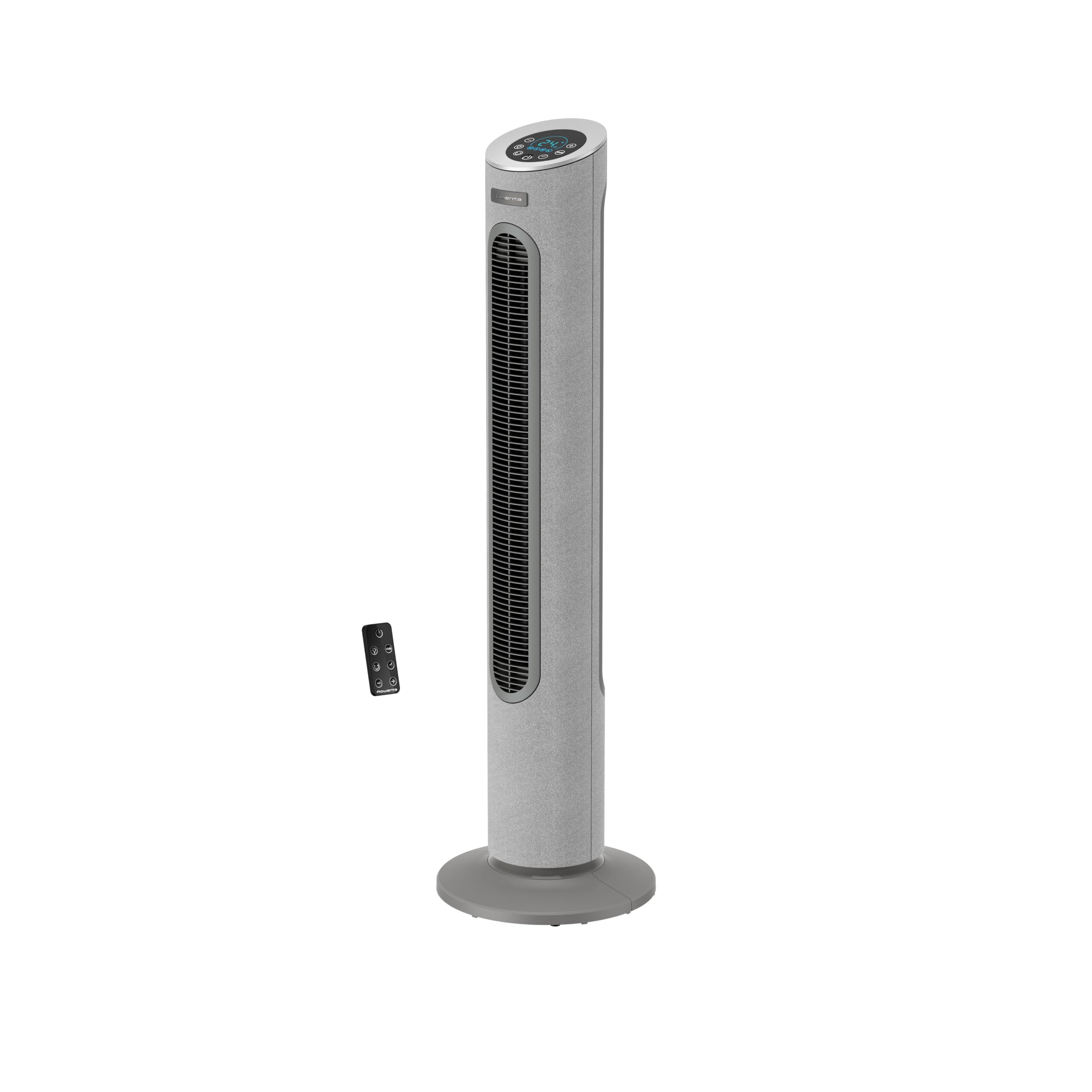 Ventilator turn Rowenta Eole Home, doar 40 dB(A) la cea mai mică viteză, economie de energie, 7 viteze/3 moduri, temporizator, telecomandă, gri, VU6980F0