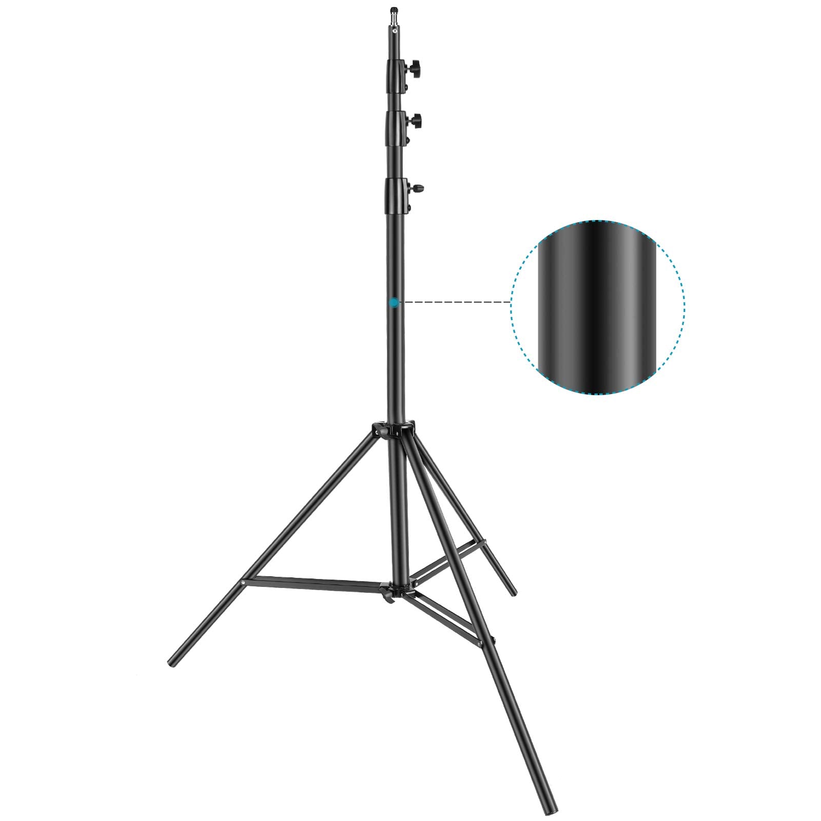 NEEWER Heavy Duty Light Stand Metal 13ft/4m Adjustable Photography Tripod with Built-in Spring Cushion and 1/4" Screw for Studio LED Light Flash Continuous Light, Maximum Load: 22lb/10kg, Black - 400cm/1