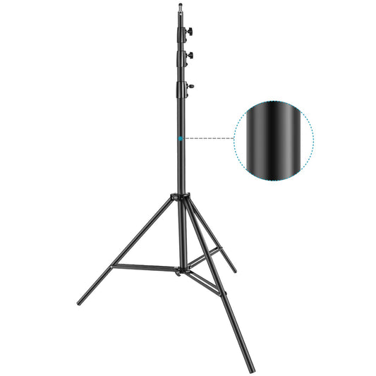 NEEWER Heavy Duty Light Stand Metal 13ft/4m Adjustable Photography Tripod with Built-in Spring Cushion and 1/4" Screw for Studio LED Light Flash Continuous Light, Maximum Load: 22lb/10kg, Black - 400cm/1