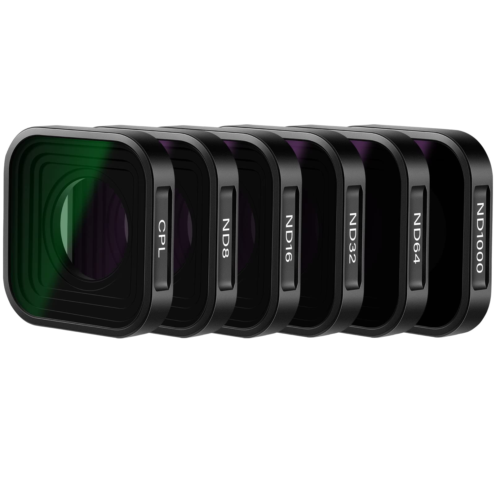 NEEWER ND filter set compatible with GoPro Hero 13 12 11 10 9, pack of 6 (CPL/ND8/ND16/ND32/ND64/ND1000), accessories for action cameras set with neutral density and polarization filters - 10101887