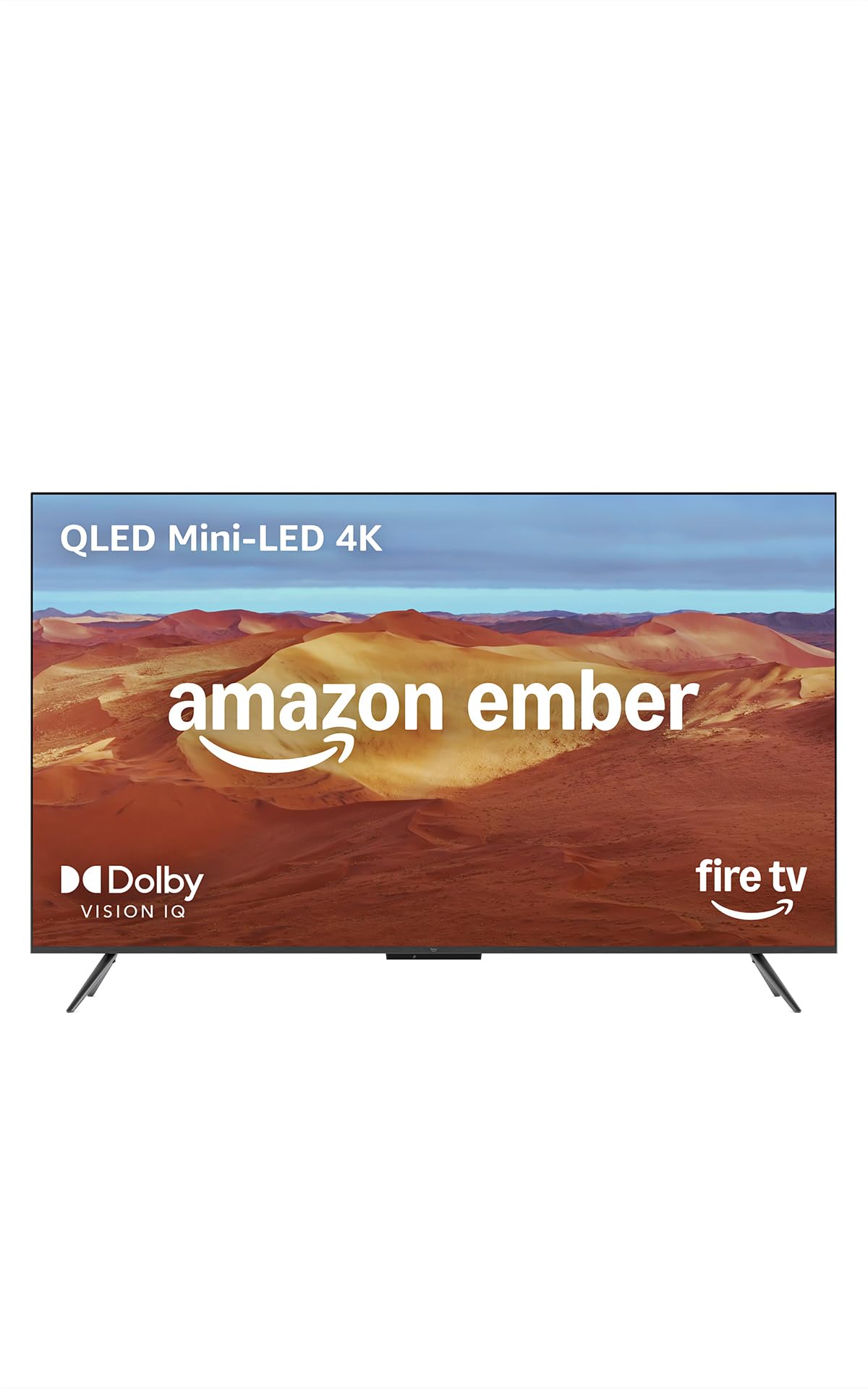 Amazon Ember Mini LED Series, 55" QLED Smart TV, 4K UHD, Dolby Vision IQ, Ambient TV, 144Hz Game Mode, Local Dimming and Voice Control with Alexa - YKF469-B206