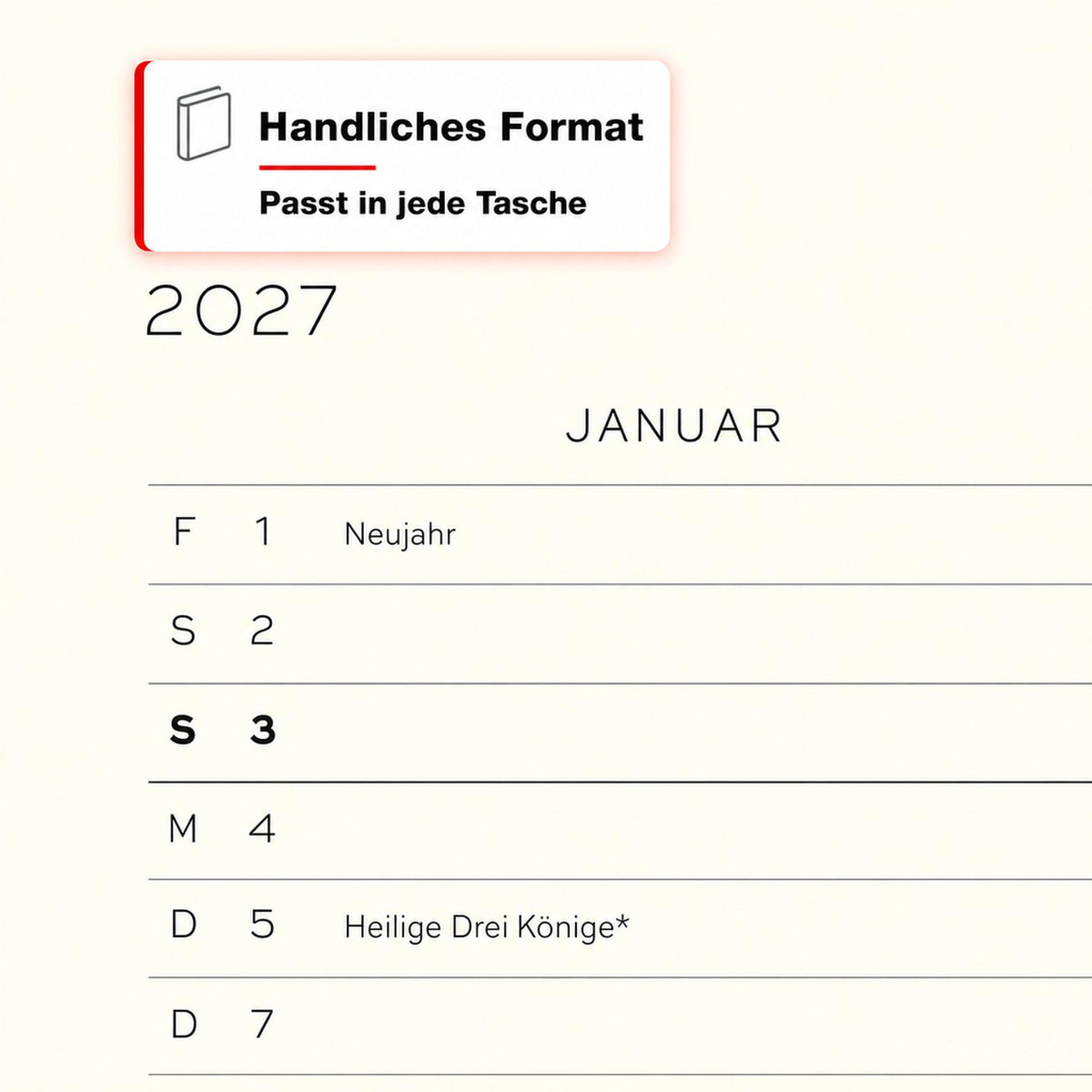 LEUCHTTURM1917 Weekly Calendar 2027 Medium (A5) with Notebook - German Appointment Planner, Forest Green, Softcover, January-December 2027, Weekly Overview on the Left + Notes Page on the Right - 400073