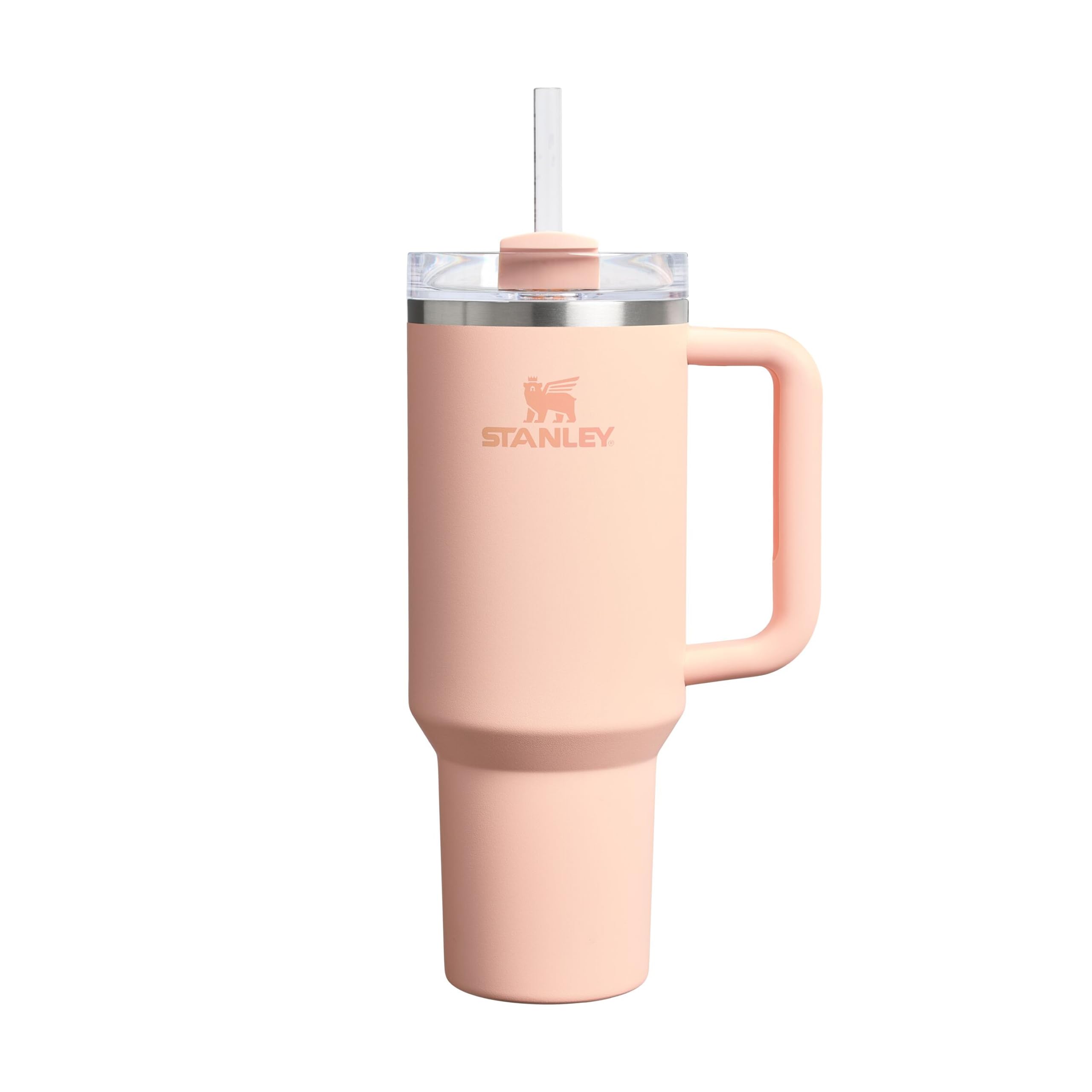 STANLEY 1913 Quencher H2.0 Flowstate Drinking Bottle with Straw 1.2L - Thermo Mug Cools Up to 11 Hours, 48 Ice Cooled - Thermos Bottle BPA Free Stainless Steel - Orange Cream - 100000115663