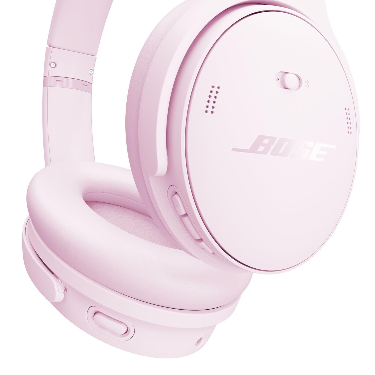 Bose QuietComfort wireless headphones with microphone and noise canceling, Bluetooth over-ear headphones, audiophile headphones, on-ear headphones with noise canceling, up to 24 hours of battery life, petal pink - 884367-1500