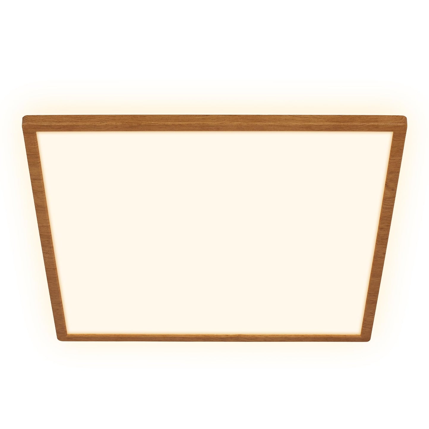 BRILONER - LED ceiling lamp with indirect light, flat, warm white light, lamp, ceiling light, living room lamp, LED panel, kitchen lamp, bedroom lamp, 42x42x3 cm, wood look frame - 7453314