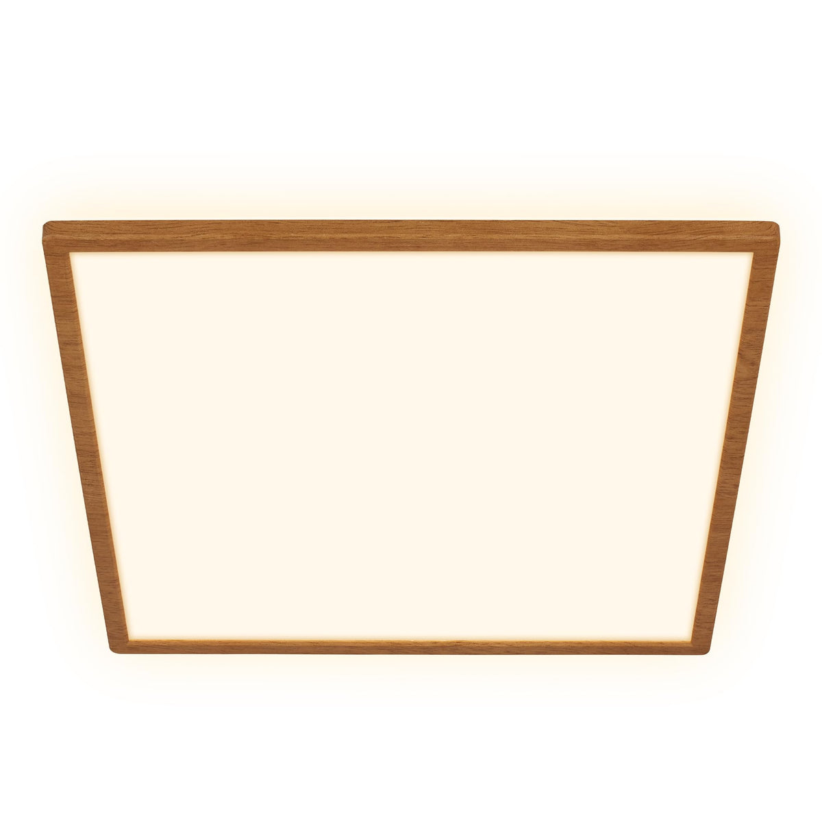 BRILONER - LED ceiling lamp with indirect light, flat, warm white light, lamp, ceiling light, living room lamp, LED panel, kitchen lamp, bedroom lamp, 42x42x3 cm, wood look frame - 7453314
