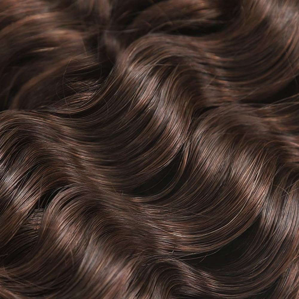 QVR Pro Pre Separated Water Wave Feather Crochet Păr Uman Bulk Pre Looped și Ușor Knotless Invisiable Knot Cu Sârmă Culoare Maro Închis 45 cm 56 Gram/Pachet