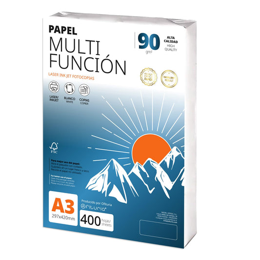 A3 Paper 90g 400 Sheets, Multifunctional Paper for Printers, Paper for Projects, Illustration, Lettering, Professional Creative Projects, A3 Office Paper, School Supplies - Ofituria (90g, 400 Sheets) - COM0574