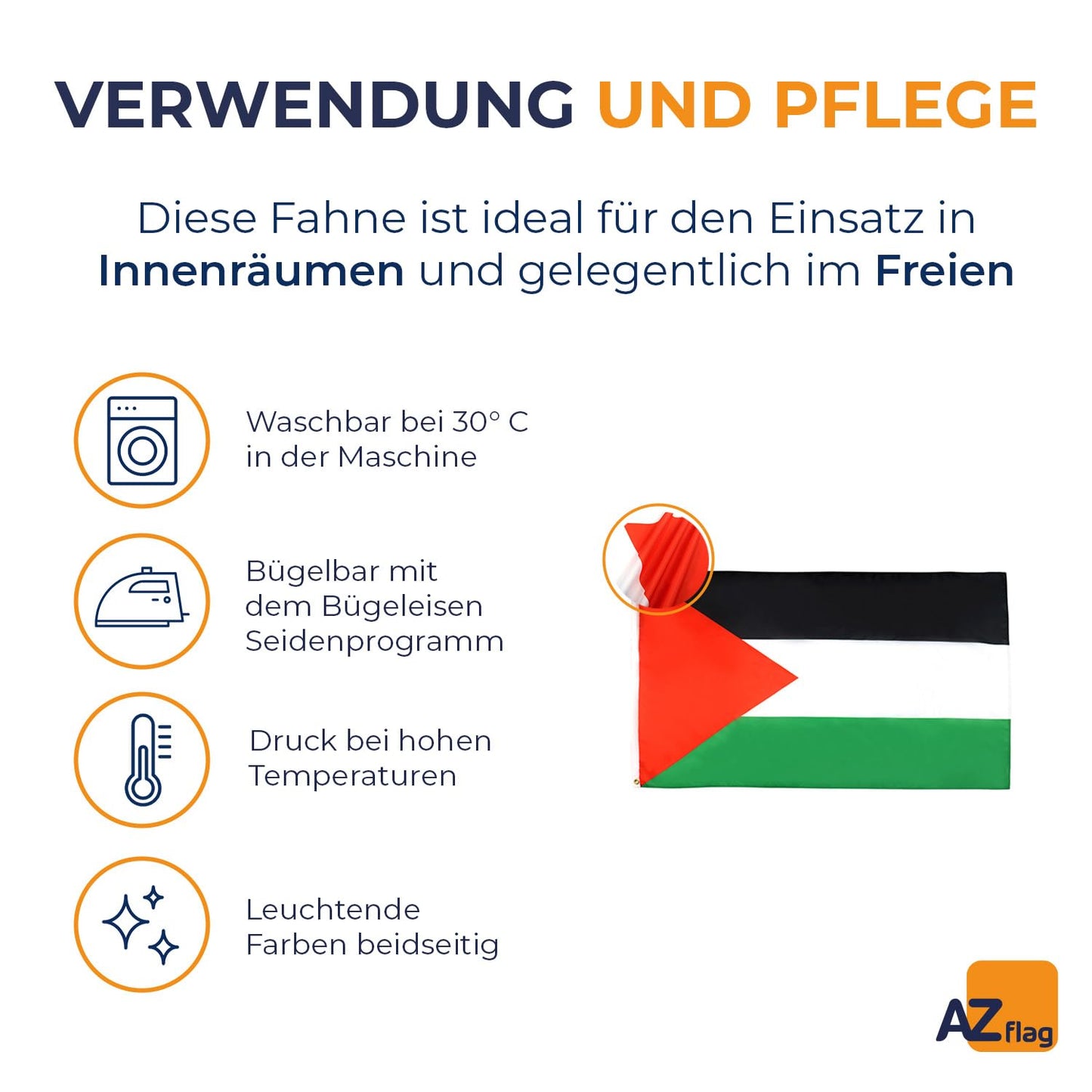 AZ FLAG - Flag of Palestine - 250x150 cm - Large Palestinian flag 100% polyester with brass eyelets - 300g - K_155