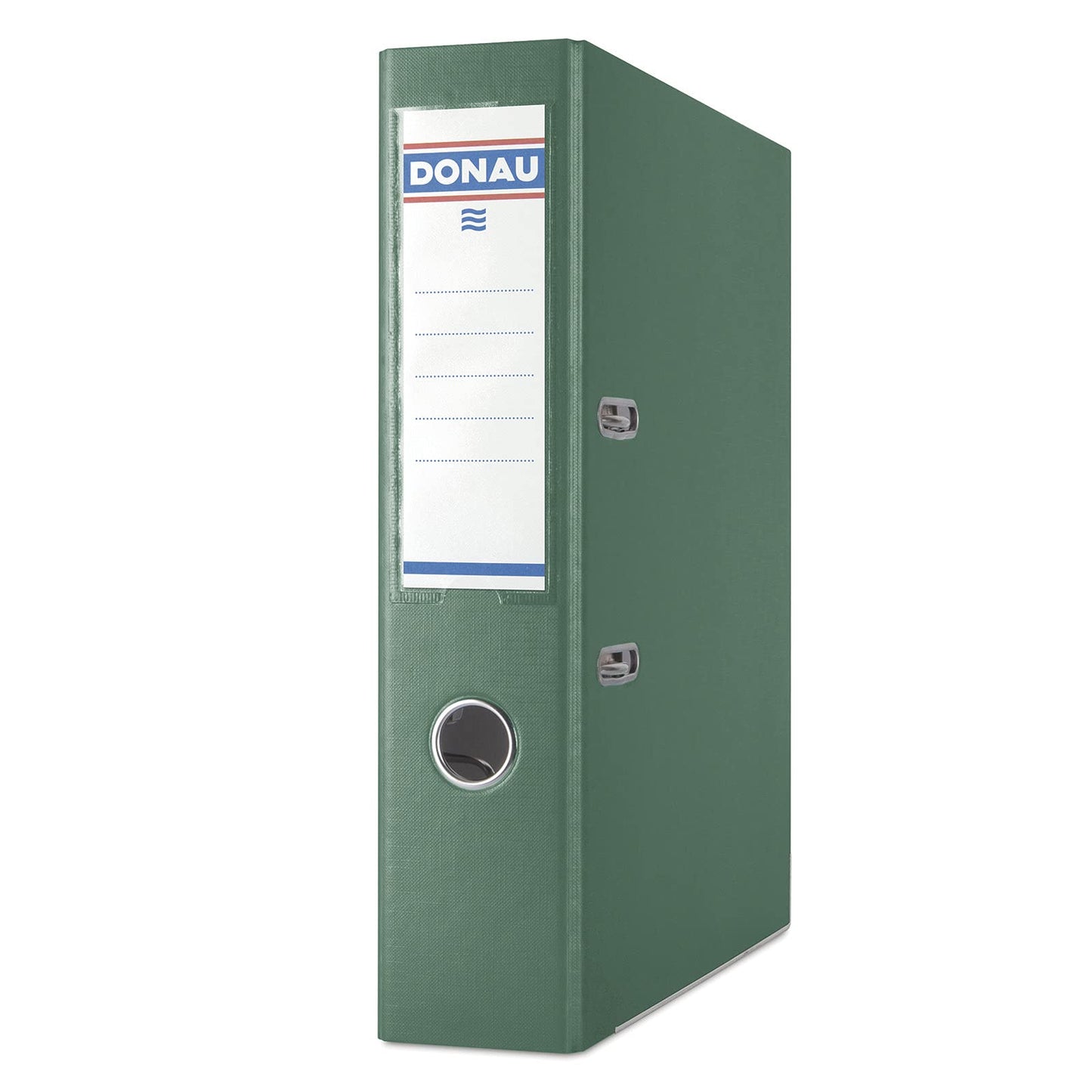Donau Premium Wide Folder Pack of 10/DIN A4/7.5 cm/10 Pieces/Green/Plastic Cover PP/Carton Paper Slot Folder Office Folder File Ring Binder/Green Dot - 3975001PL-06