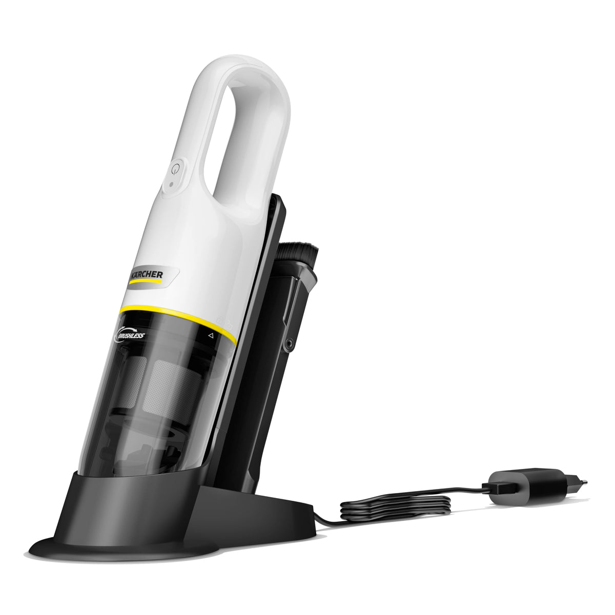 KÄRCHER Aspirator cu acumulator CVH 3 Plus, puternic și gata de utilizare oriunde, recipient pentru praf: 0,15 l, greutate: 0,55 kg, inclus: acumulator de 7,2 V, stație de încărcare + adaptor, duză 2-in-1 pentru crăpături. - 1.198-350.0