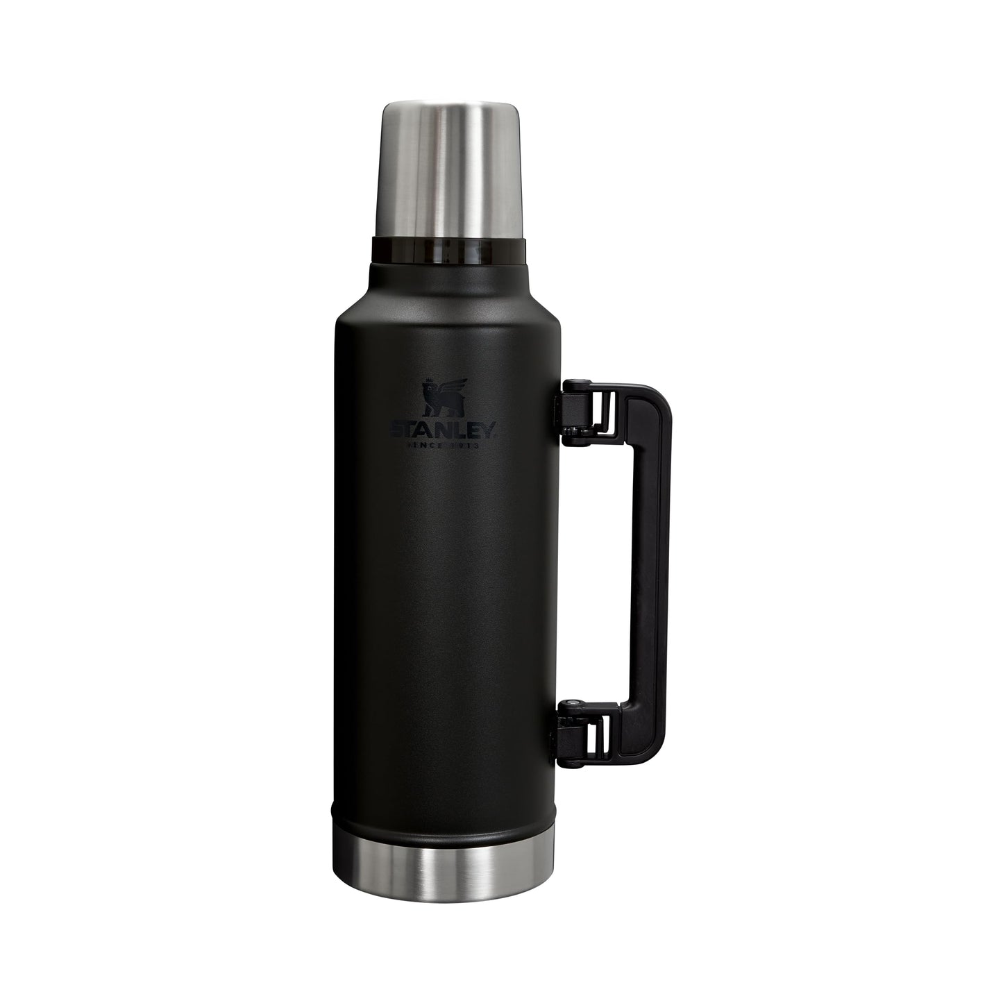 Stanley 1913 Classic Legendary Thermos Bottle 1.9L - Thermos Keeps Hot or Cold for 45 Hours - Stainless Steel Thermos Flask - BPA Free - Dishwasher Safe - Black 2.0 - 100000116022