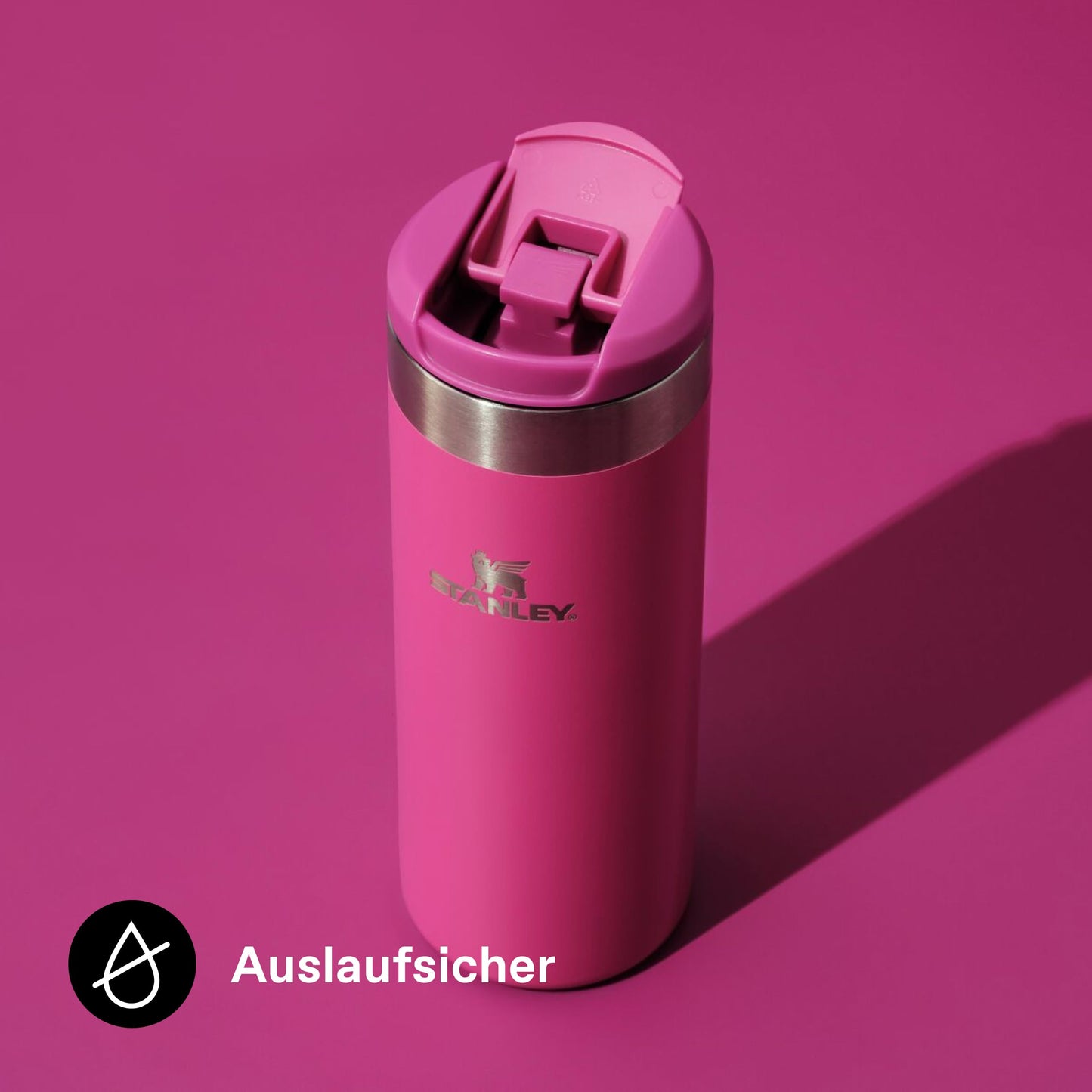 Stanley 1913 Aerolight Transit Thermo Mug 0.47L - Keeps Hot for 6 Hours - Dishwasher Safe - Coffee Mug To Go Leak-Proof - Compatible with Common Car Drink Holders - Violet Blossom - 100000112422