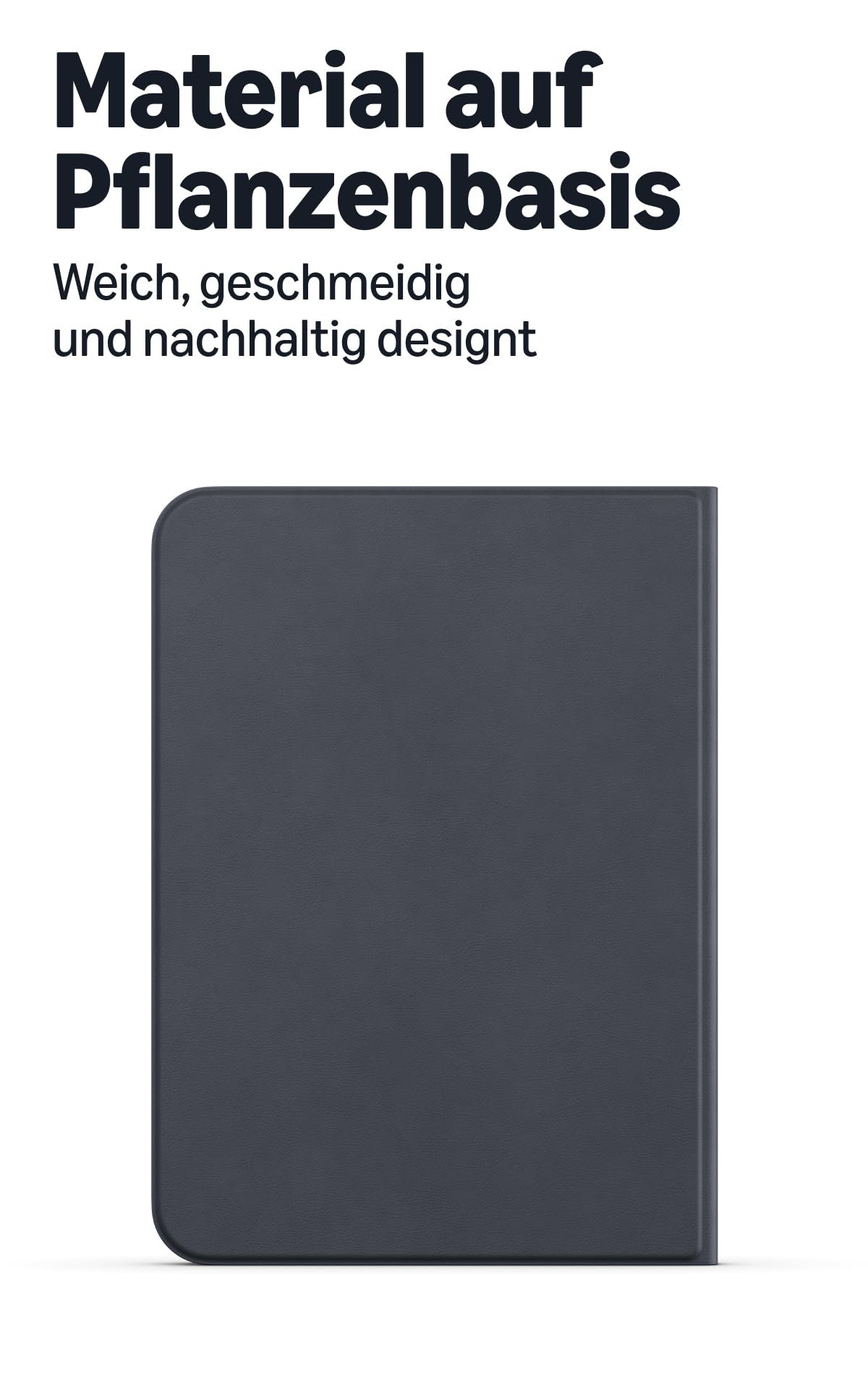 The new slim case for Amazon Kindle in an aluminum design, featuring magnetic attachment, lightweight, foldable protective cover, sustainably designed with plant-based materials. - 53-106803