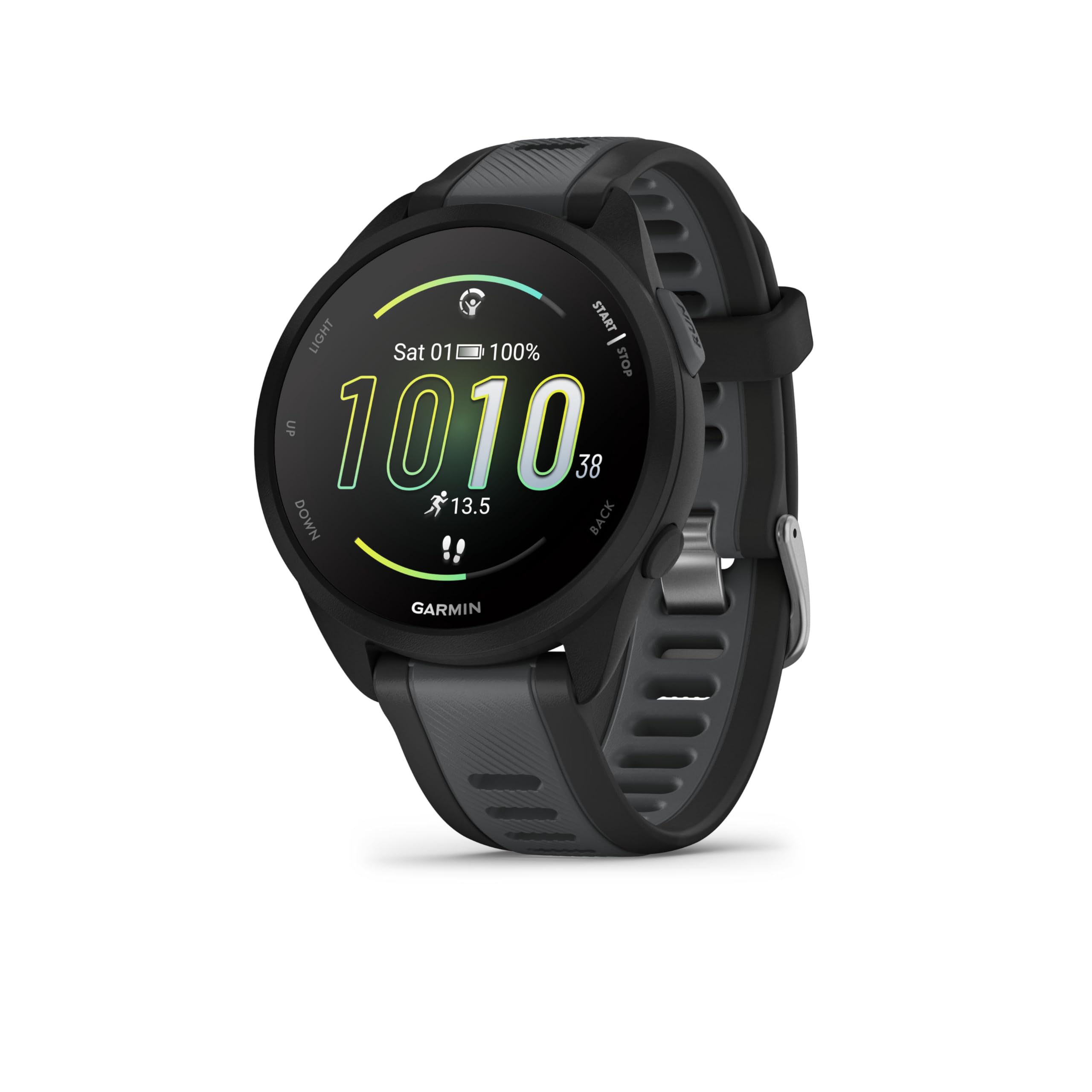Garmin Forerunner 165 Music [renewed] - running smartwatch, 1.2" AMOLED touchscreen, up to 11 days battery life, 25+ sports apps, training recommendations, smart functions, GarminMusic [refurbished] - 010-N2863-30