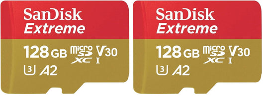 SANDISK Extreme microSDXC UHS-I Memory Card 128GB for - SDSQXAA-128G-GN6AA