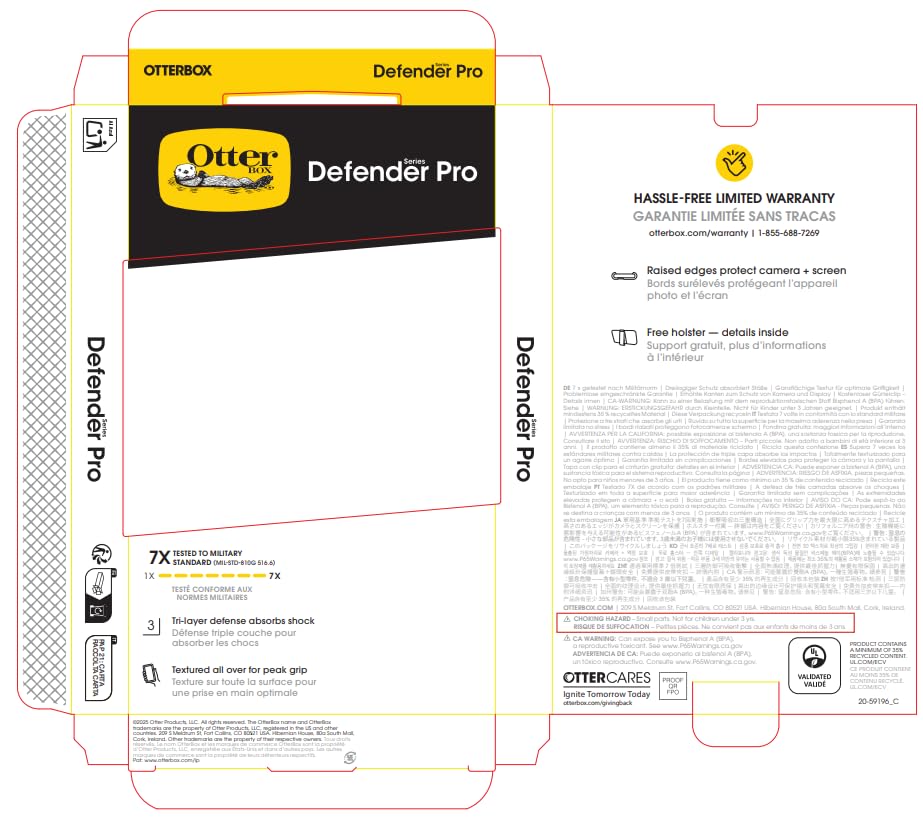 OtterBox Defender Series Pro MagSafe Case for iPhone 17 Pro Max, Shockproof, Drop Proof, Ultra Heavy Duty Protective Case, 7X Military Grade Tested, Black - 77-98392