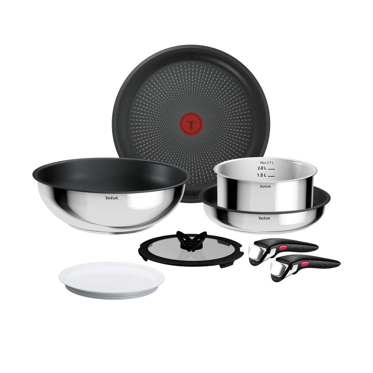 Tefal Ingenio Comfort Max 8-piece Cookware Set, stackable, space-saving - L966S844