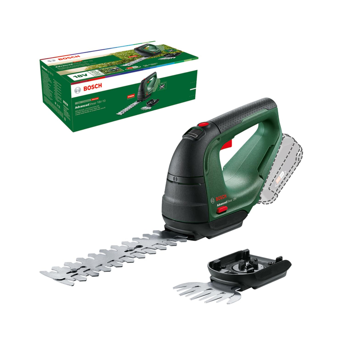 Bosch Akku Grasschere AdvancedShear 18V-10 (fără acumulator/încărcător) - 0600857001