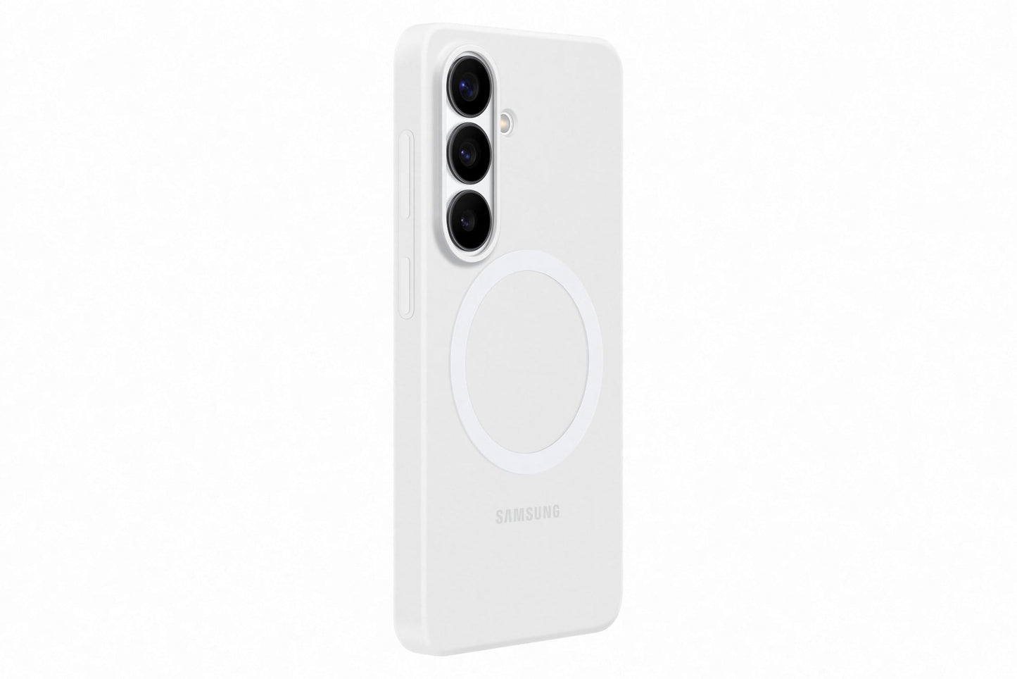 Samsung Silicone Magnet Smartphone Case EF-ES942, case for the Galaxy S26, mobile phone case with magnetic ring for attaching accessories, silicone, protective case, shockproof, thin and non-slip, white - EF-ES942CWEGWW