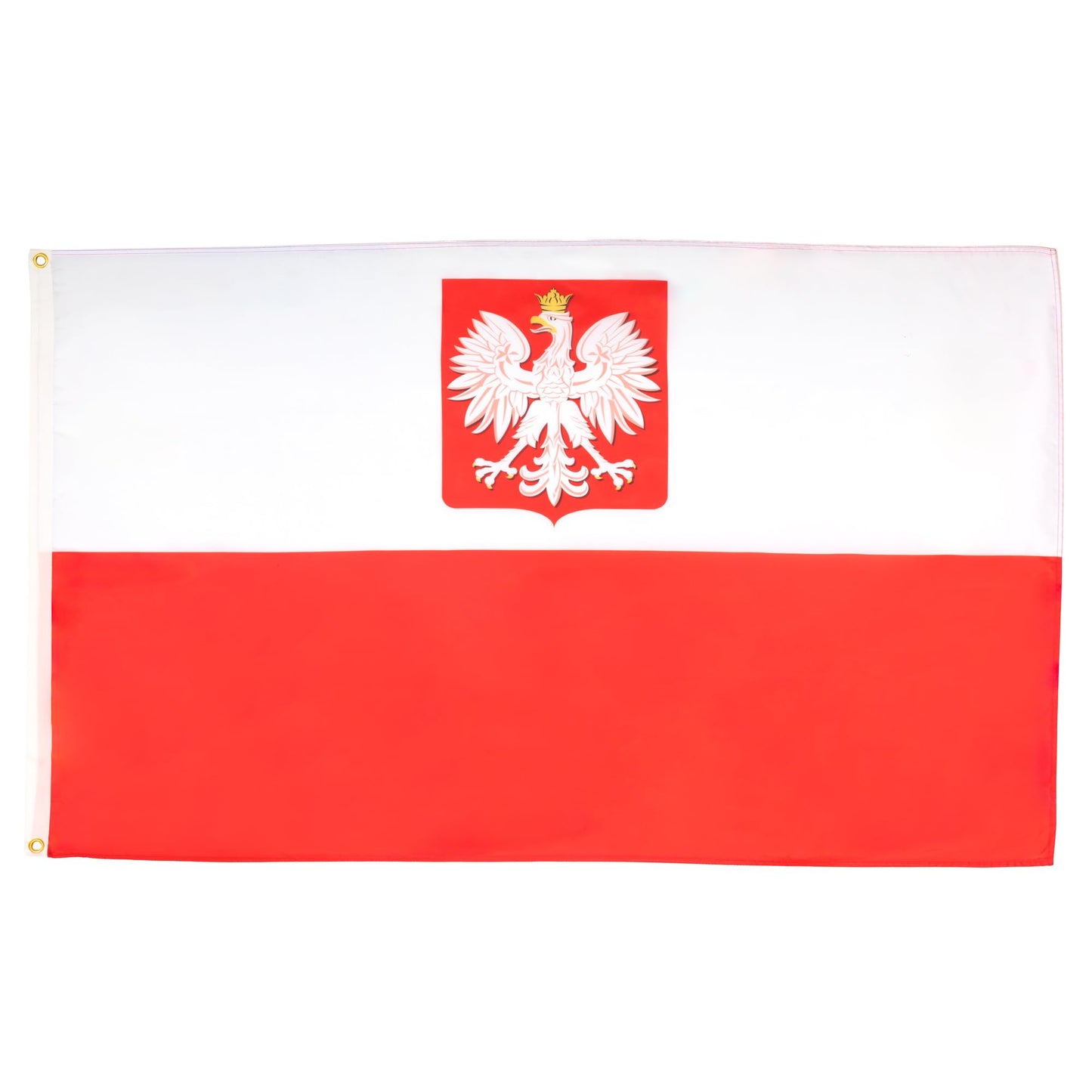 AZ FLAG - Poland Flag with Eagle - 250x150 cm - Large Polish Flag 100% Polyester with Brass Eyelets - 300g - K_300