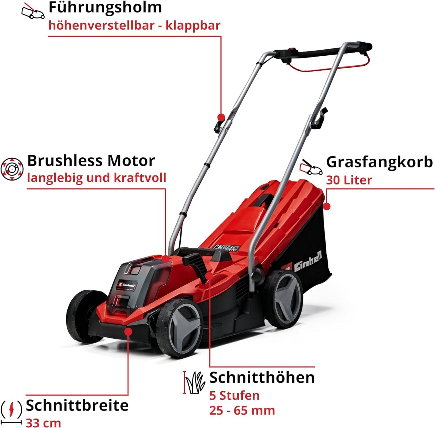 Einhell cordless lawnmower GE-cm 18/33 Li-Solo Power - 3413266.00