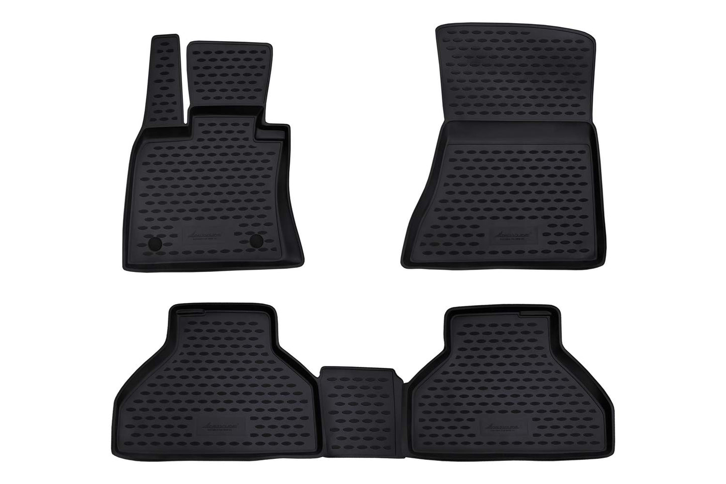 Element 3D rubber floor mats suitable for BMW X5 | Mk2 E70 | 2006-2013 | 100% custom-fit all-weather floor mats made of TPE, high edge, waterproof, non-slip, odorless - EXP.NLC.05.17.210n