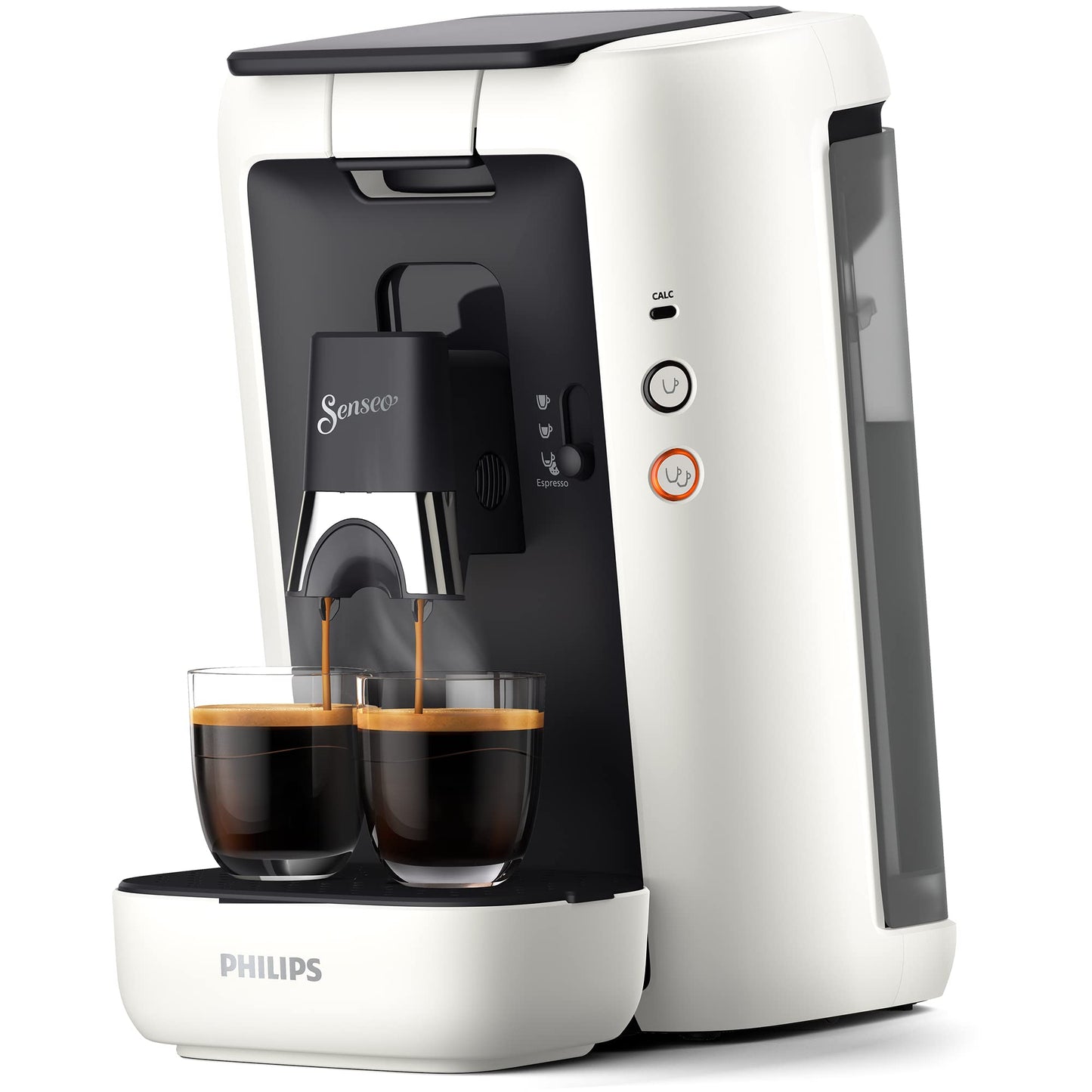 PHILIPS Senseo Maestro coffee pad machine with coffee strength selection and memo function, 1.2 liter water container, color: white (CSA260/10)
