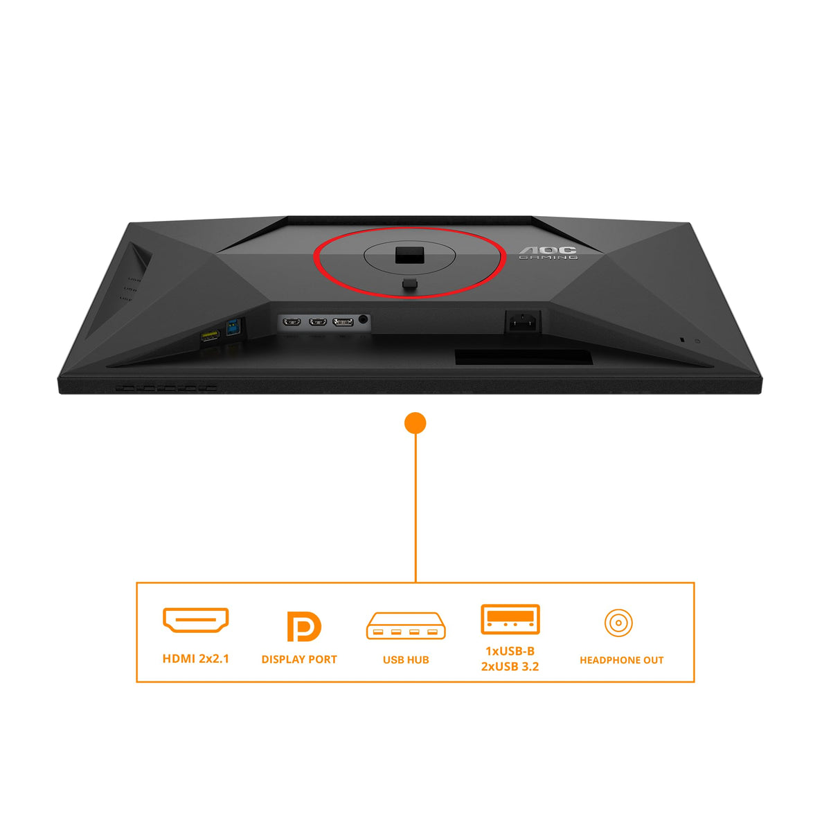 AOC Q27G4SRU Monitor de gaming de 27 inch WQHD cu hub USB, 320Hz, panou Fast IPS, 1ms GtG, HDR400, compatibil G-Sync, ajustare pe înălțime, difuzoare, (2560x1440 HDMI 2X 2.1 DP 1x 1.4) negru