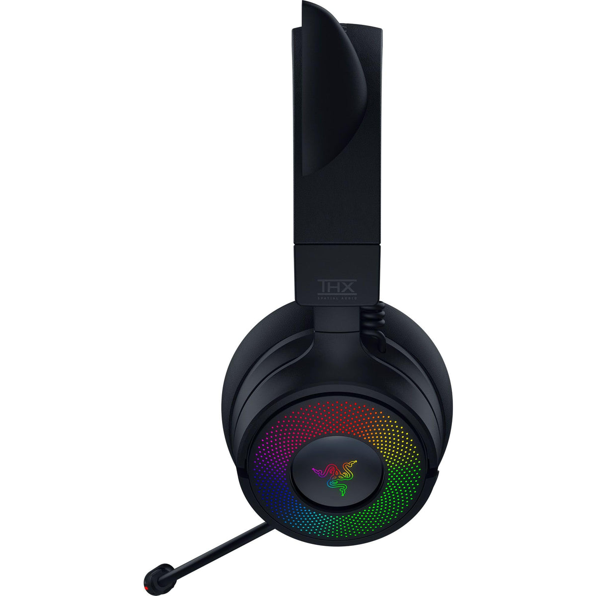 Razer Kraken Kitty V3 Pro - Wireless RGB Kitty Headset for Gaming - Reactive Streaming Cat Ears - Triforce 40mm Drivers - Hyperspeed Wireless & Bluetooth - THX Spatial Audio | Black - RZ04-05170300-R3M1
