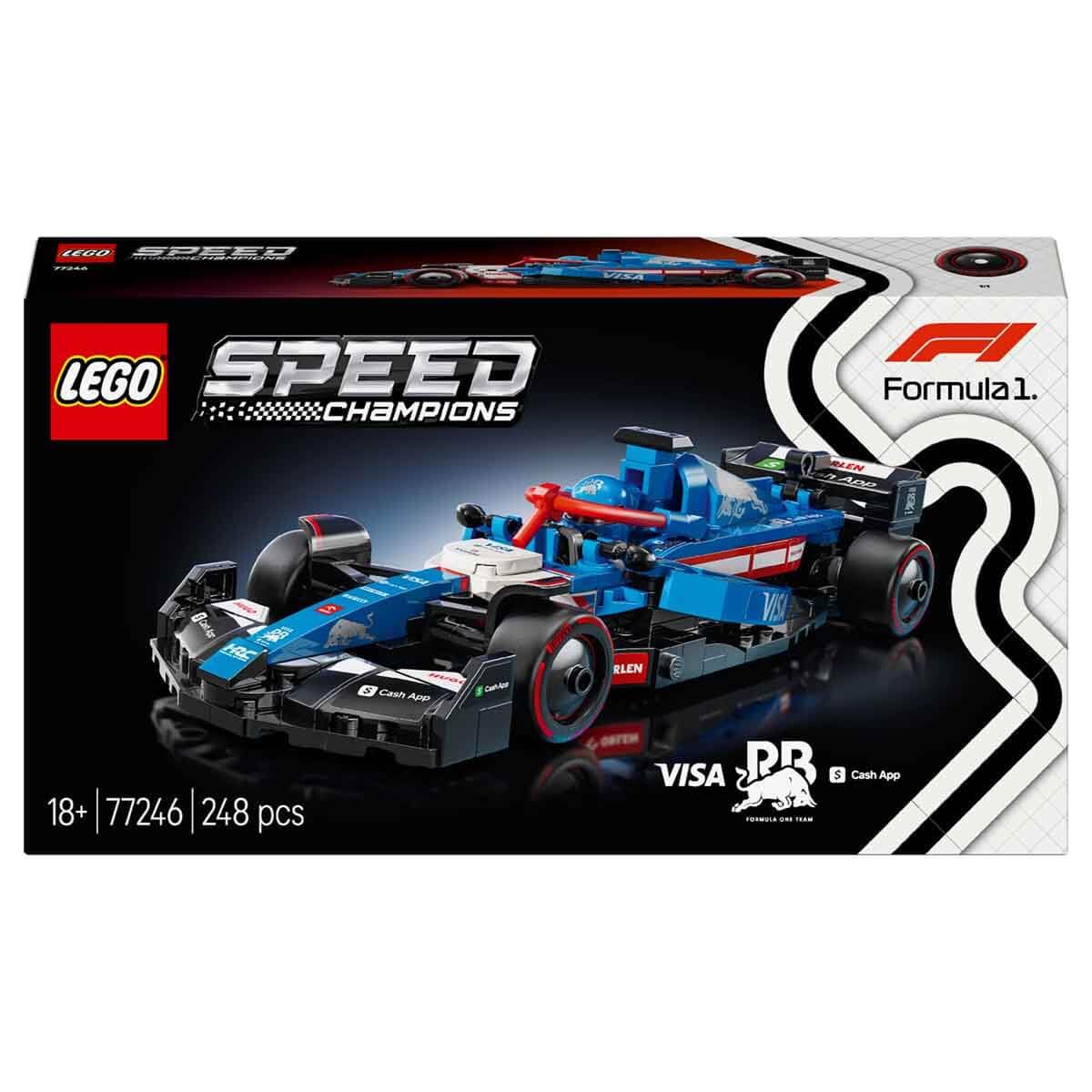 LEGO Speed Champions Visa Cash App RB VCARB 01 F1 racing car - building set with collectible Formula 1 minifigure - buildable model and collector's item - gift for adults and motorsport fans 77246