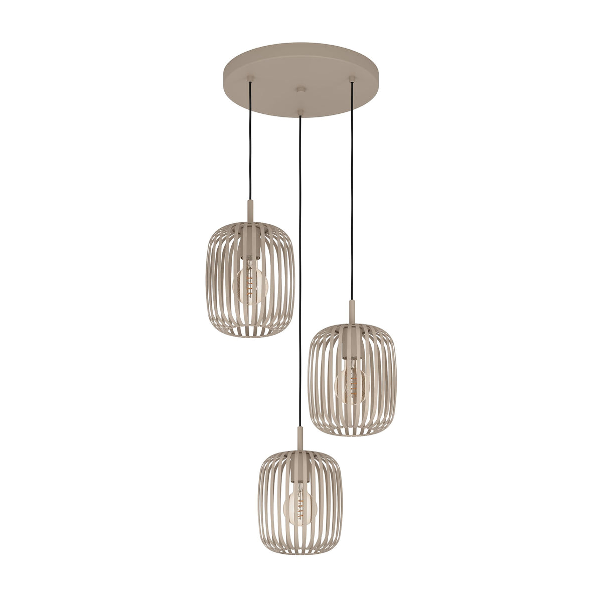 EGLO Pendant Lamp Romazzina, 3-bulb Pendant Light over Dining Table - 900687