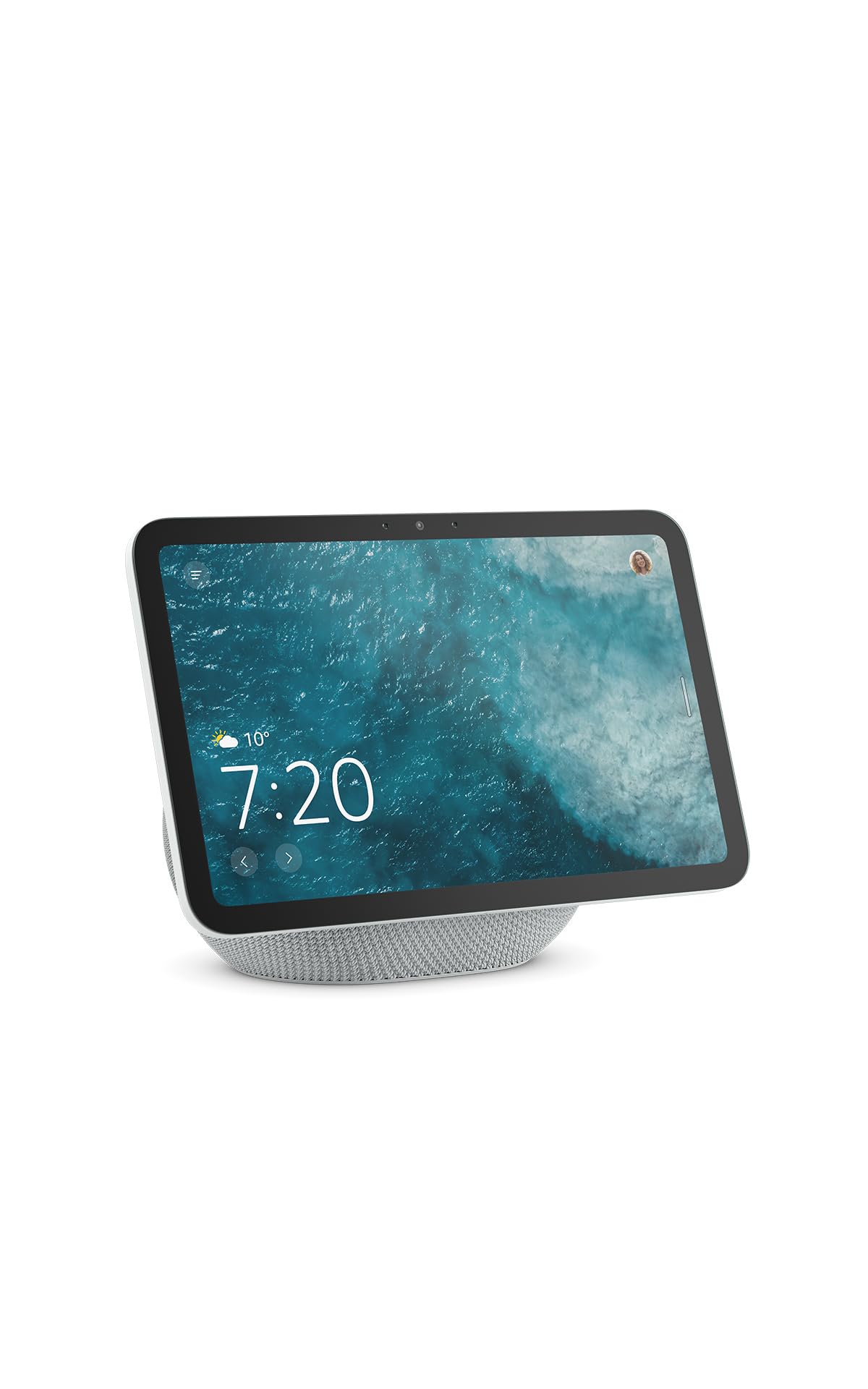 Certified and refurbished Amazon Echo Show 8 (latest generation), brilliant 8.7-inch display in HD resolution with room-filling 3D audio and Alexa, white - MD6NE4