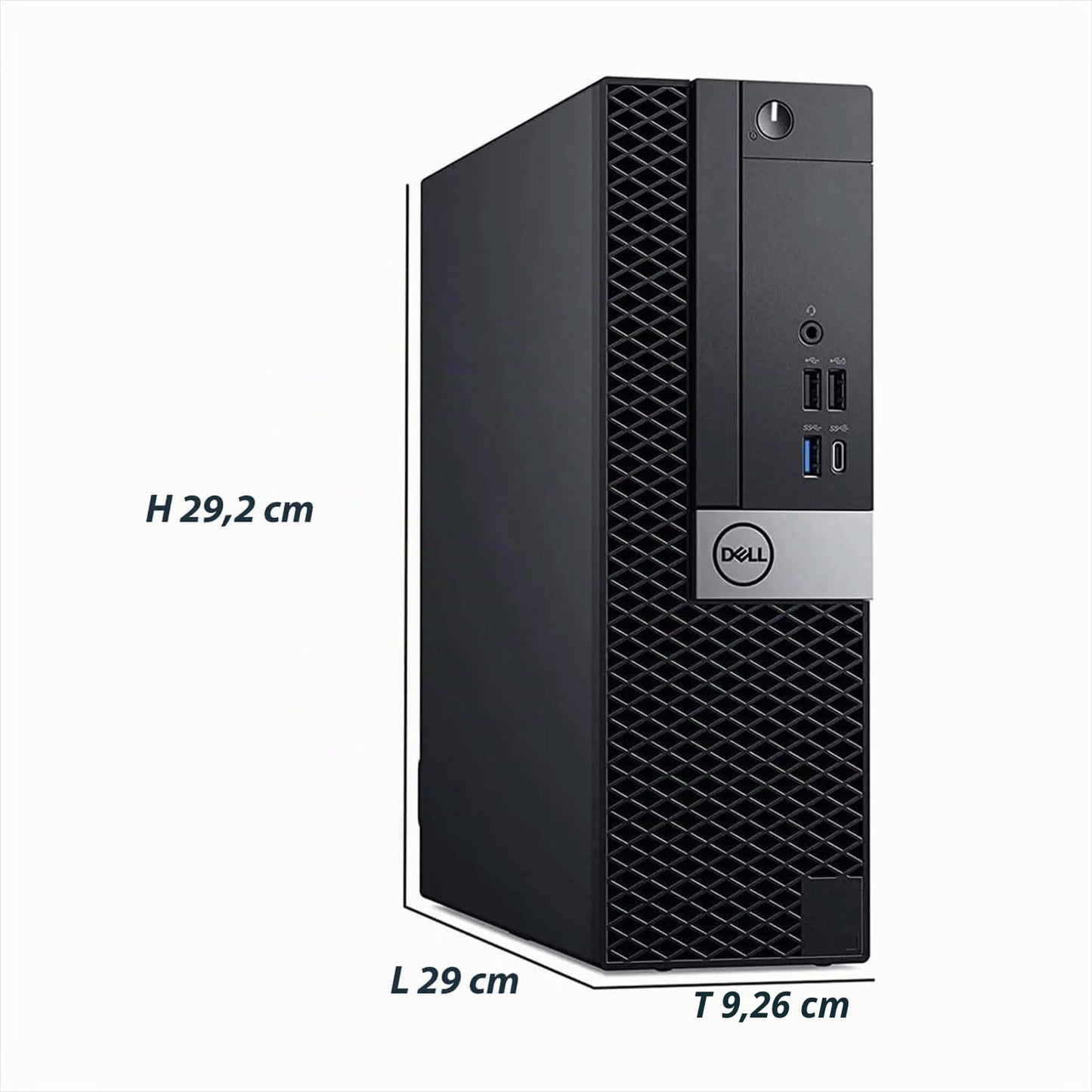 Dell Optiplex 7050 TWR Desktop PC Intel Core i7 6th, RAM 16 GB, SSD 256 GB, WiFi USB, HDMI + DisplayPort, Windows 11 Pro + Libre Office (Refurbished) - ‎Dell
