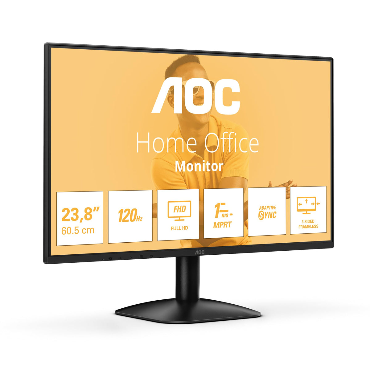 AOC 24B31H Monitor FHD de 24 inch, 120Hz, panou IPS, 4ms GtG, (1920x1080 HDMI 1x 1.4) negru