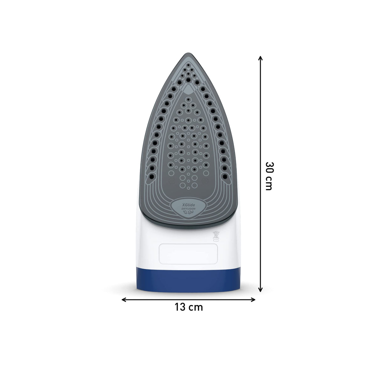 Tefal Express Steam Iron, 2400 Watts, Steam Boost: 180 g/min, 270 ml capacity, quick heating and efficient ironing, ceramic soleplate, drip stop, blue, FV2838