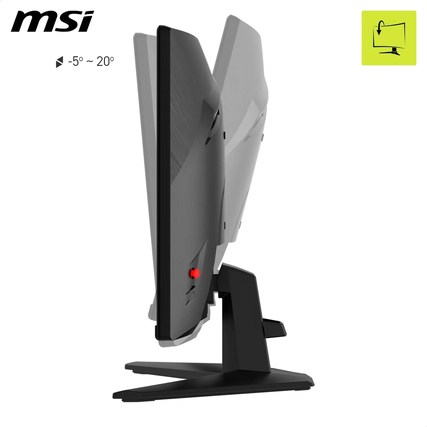 MSI MAG 242CA 24" FHD Gaming Monitor with 1500R Curvature, 1920 x 1080 VA, 180 Hz, 1 ms, HDR Ready, Eye Care, HDMI 2.0b, DP 1.2a, Frameless, Tilt Adjustable, VESA Mount, Black - 4711377389501