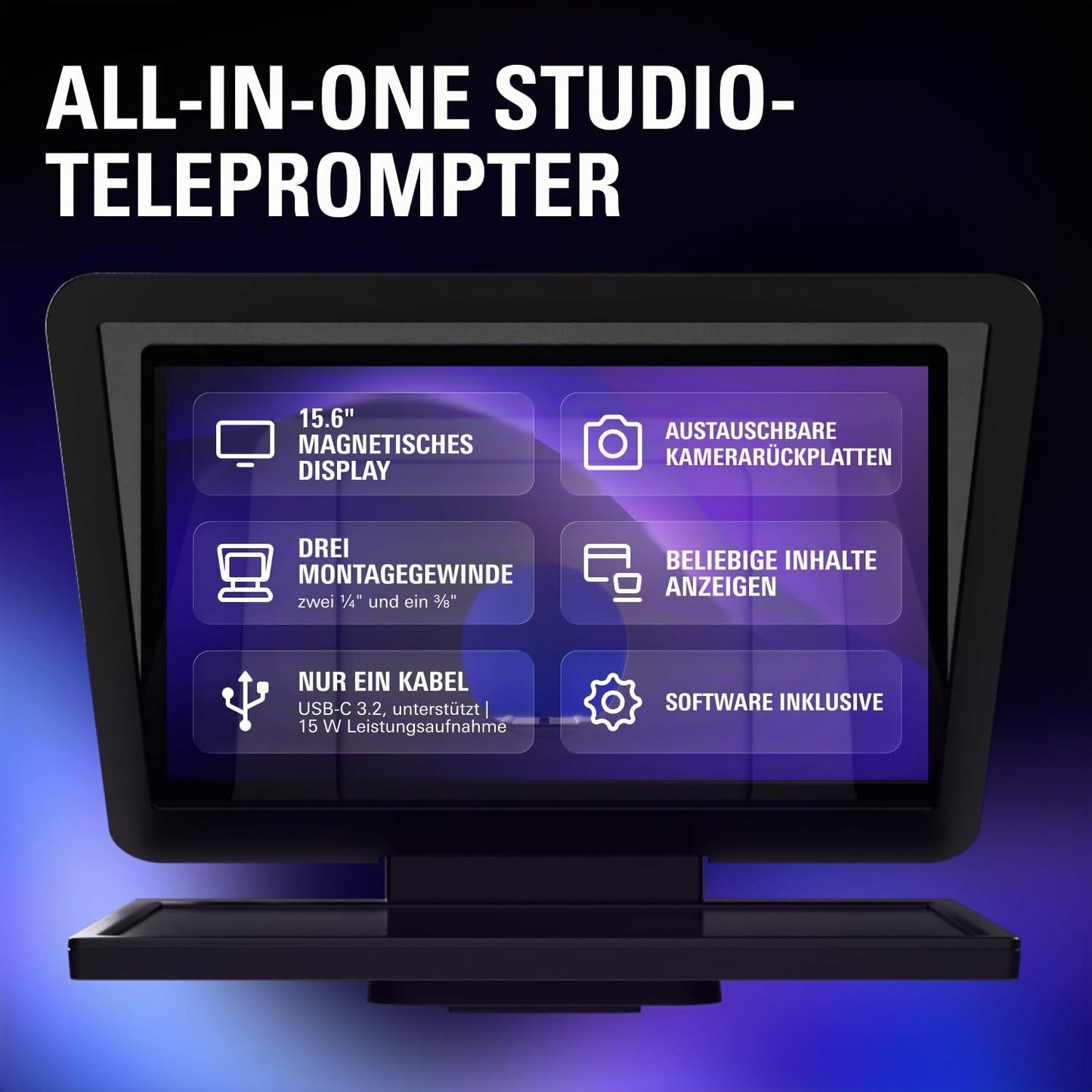 Elgato Prompter XL, full-size teleprompter, removable - 20WAG9901