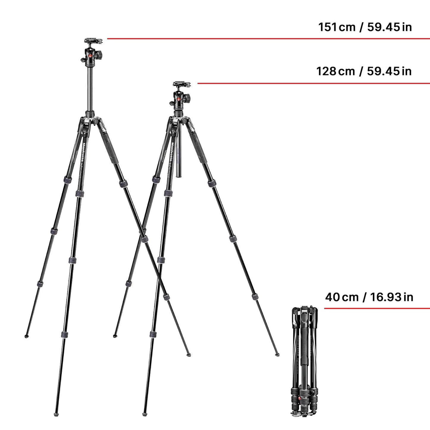 Manfrotto Befree Advanced Camera Tripod Kit with Twist Lock Portable Travel Tripod Kit with Ball Head Aluminum for DSLR SLR Camera Mirrorless Camera Camera Accessories - MKBFRTA4BK-BH