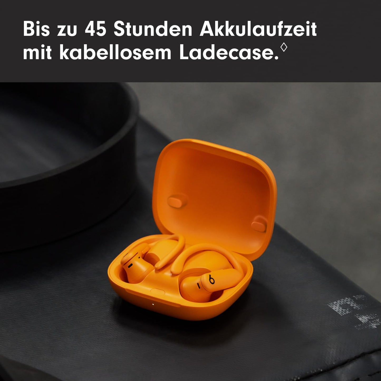Beats Powerbeats Pro 2 wireless in-ear headphones with Bluetooth - active noise cancellation, heart rate measurement, IPX4, up to 45H with charging case, compatible with Apple & Android - bright orange - MX743ZM/A
