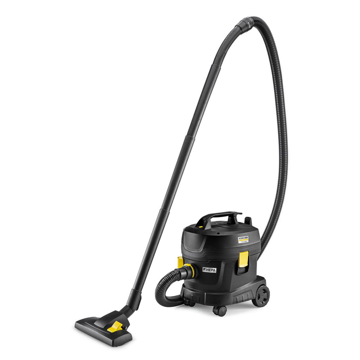 Kärcher Aspirator T 11/1 Classic HEPA Re!Plast, aspirator ușor, capacitate: 11 l, putere: 850 W, nivel de presiune sonoră: 61 db(A), greutate: 4,2 kg, cablu: 7,5 m, filtru HEPA-14, recipient din material reciclat - T11/1