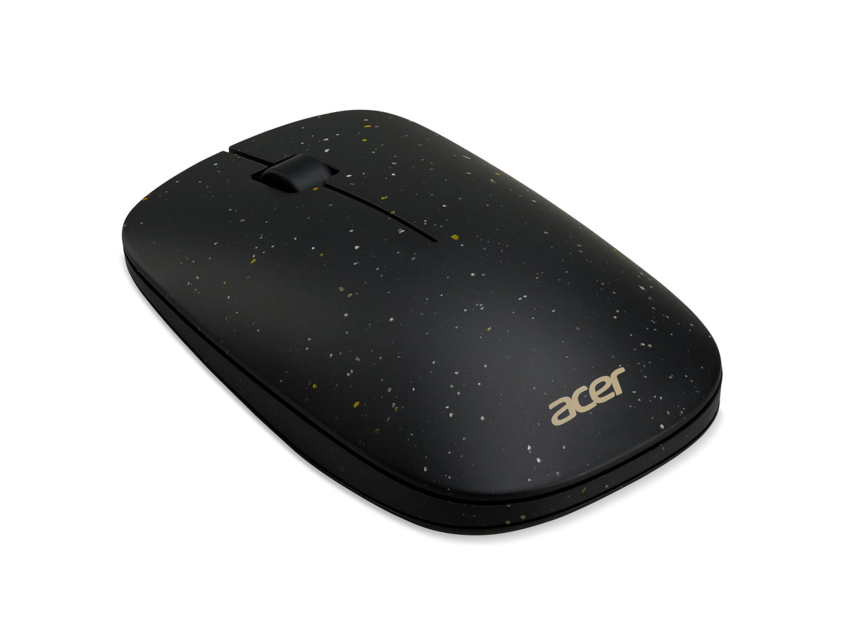 Acer Vero Mouse AMR020 - Wireless Mouse (2.4GHz Wireless Mouse, 1200 DPI, Smart Power Management, ergonomic design for both right and left-handed users, silent scroll wheel, 30% PCR plastic content) black - GP.MCE11.02L