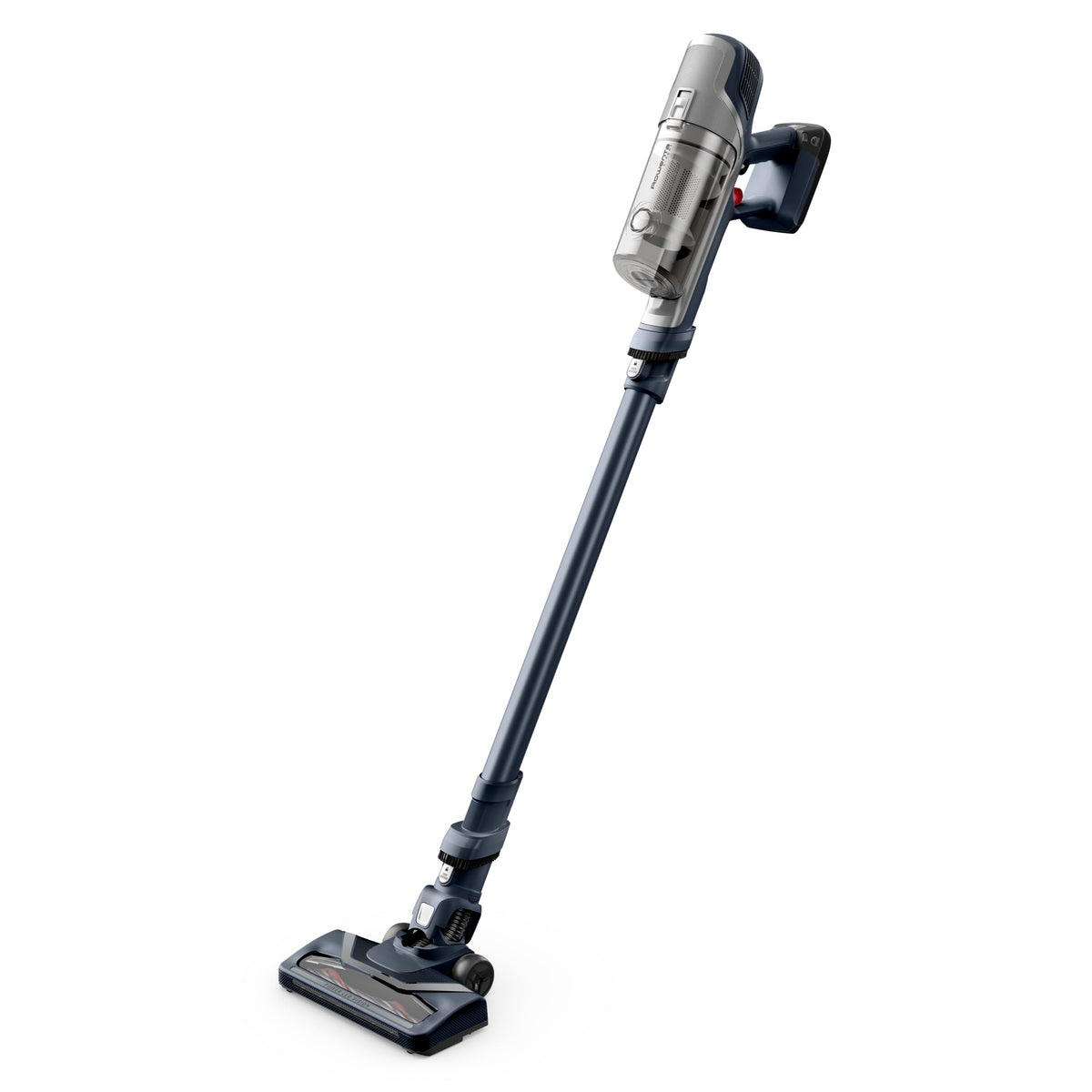 Rowenta X-Pert 6.60 Cordless Vacuum Cleaner, 100 W power, 45 min runtime, bagless, LED brush head, removable battery, 0.55 l container, includes crevice tool and wall mount, gray, RH6836EO