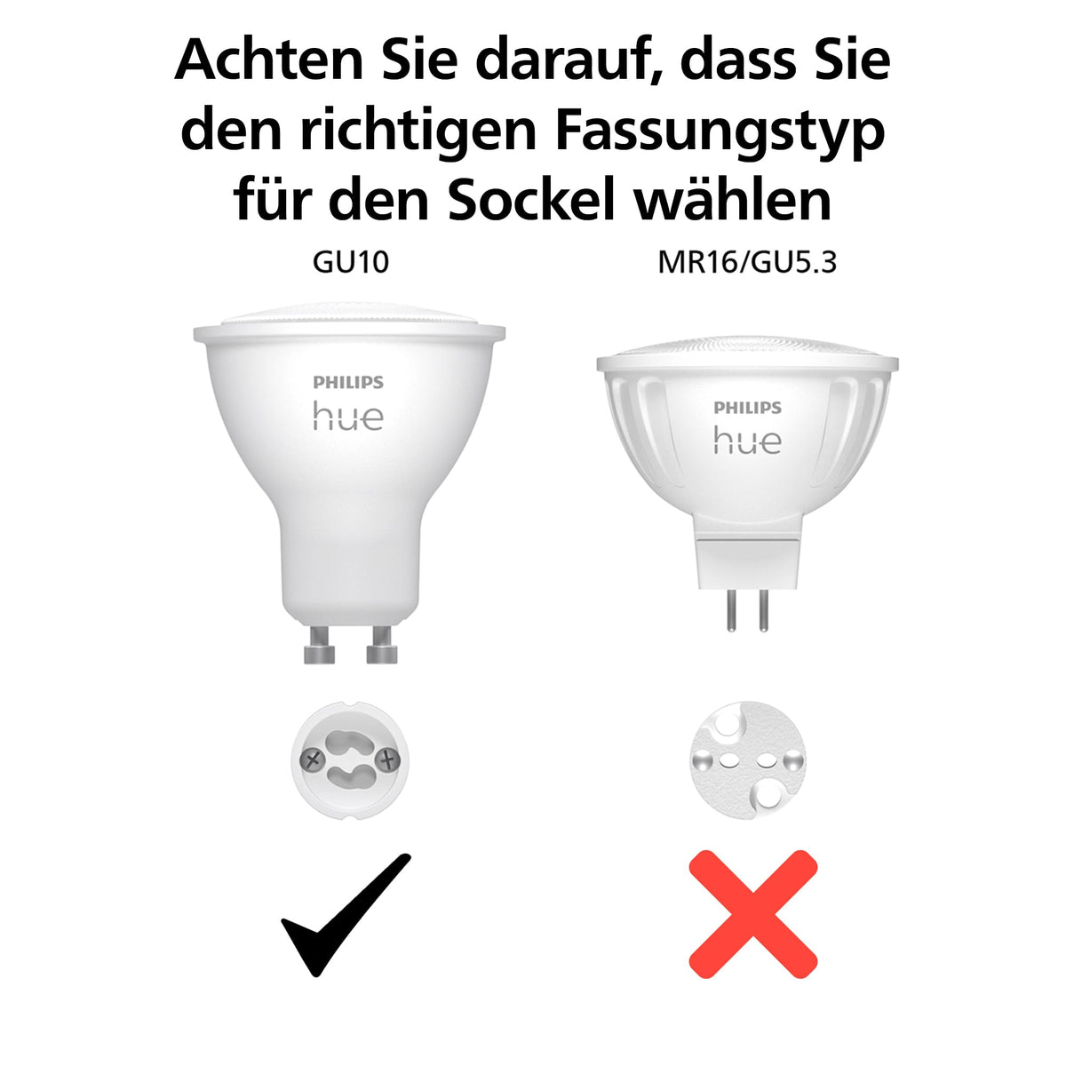Pachet spot cu LED Philips Hue White Ambiance GU10 de 2 (400lm), lămpi LED reglabile pentru sistemul de iluminat Hue cu lumină albă caldă, control inteligent al luminii prin voce și aplicație - 929003666702