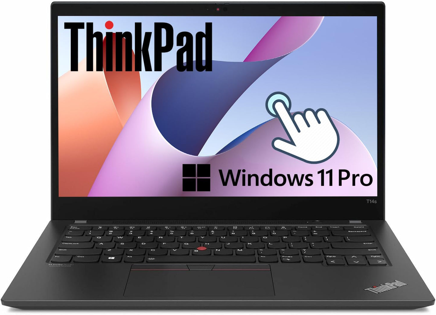 Lenovo Thinkpad T14s Gen 2 Touchscreen Business Laptop, 14 Inch FHD Notebook, Intel Core i7-1185G7, 32 GB RAM, 512 GB SSD, QWERTY Keyboard, Windows 11 Pro (Refurbished)