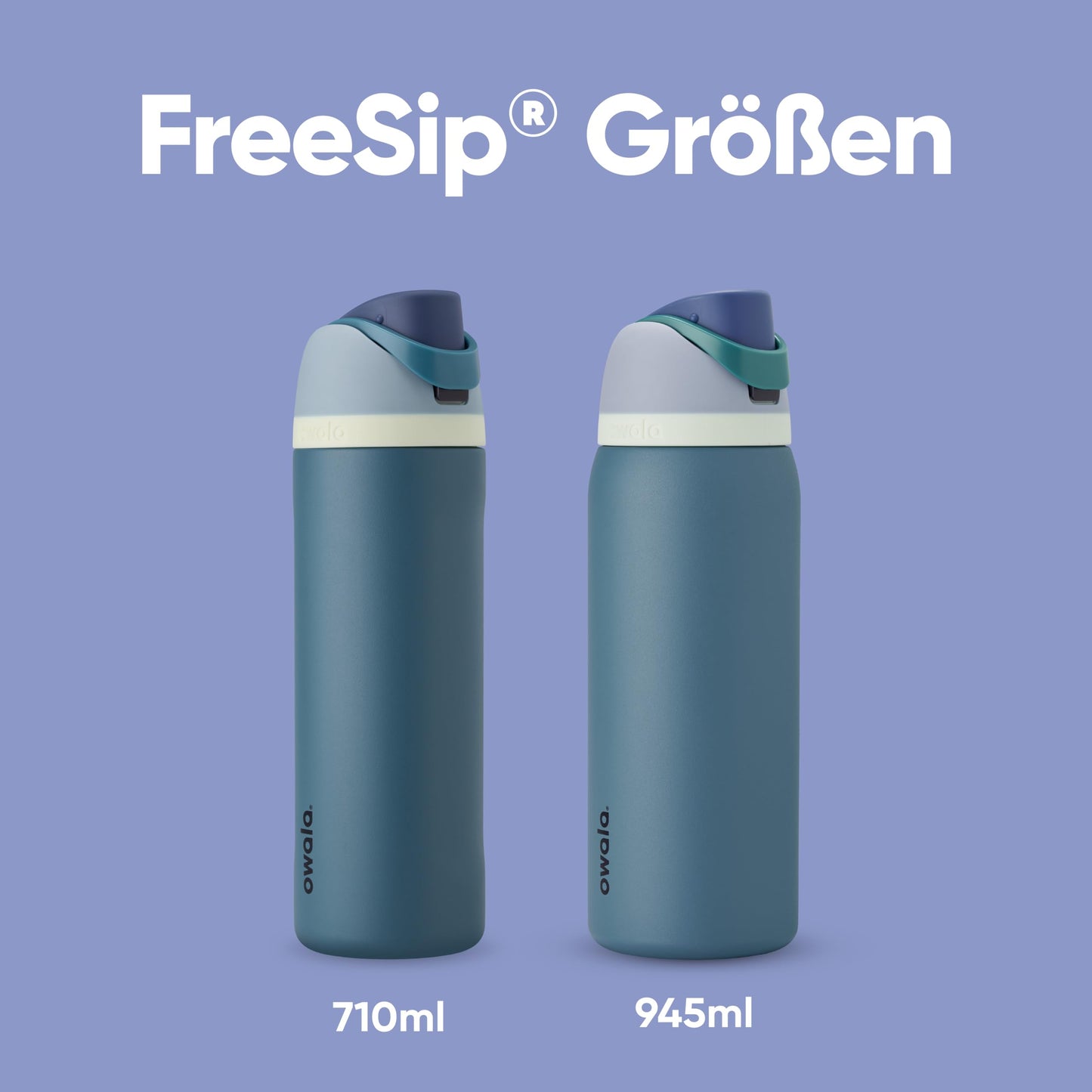 Owala FreeSip Insulated Stainless Steel Drinking Bottle with Straw, 945ml - BPA Free, Ideal for Sports, Fitness, Outdoor and Travel, Denim - C06105